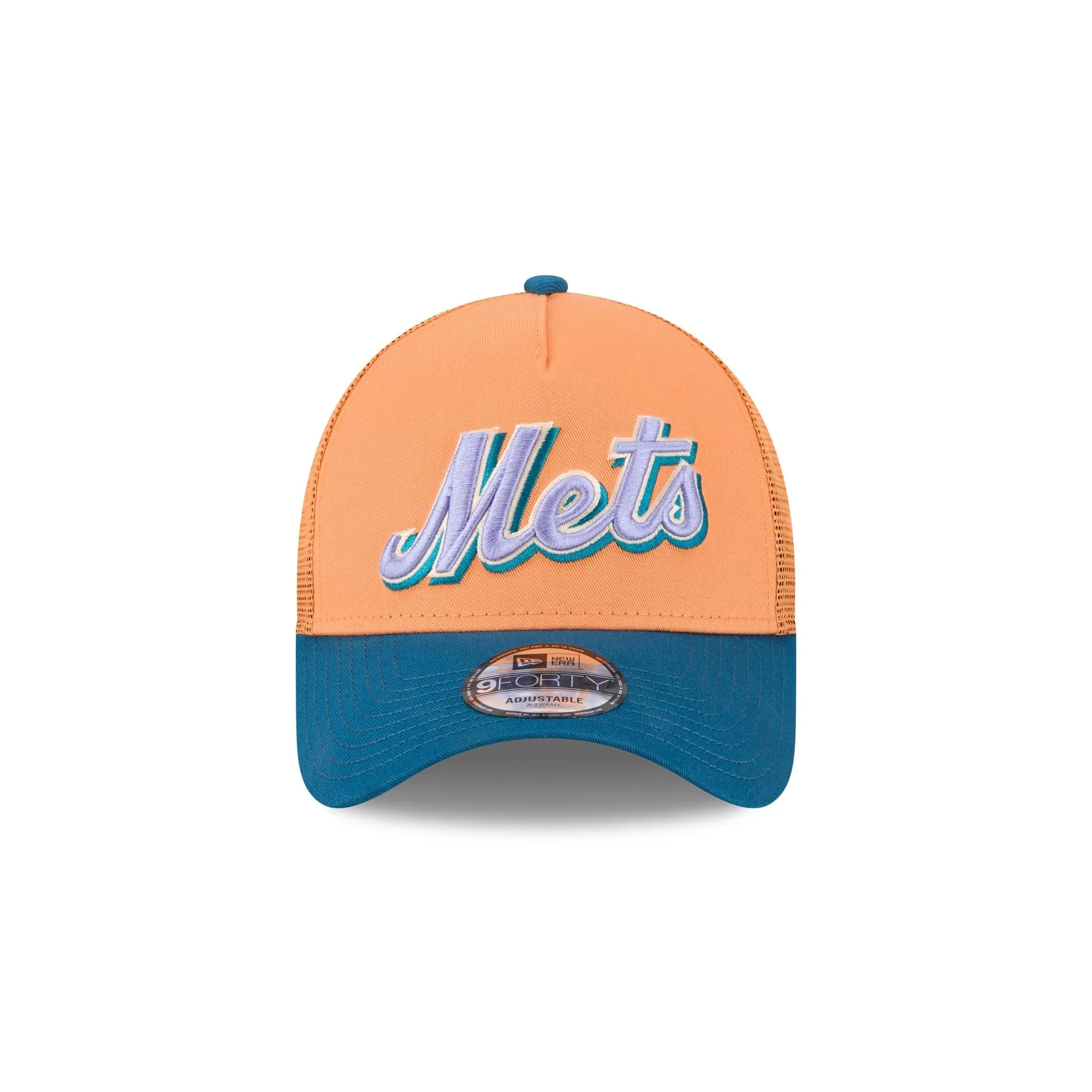 New York Mets Orange Glaze 9FORTY A-Frame Trucker Hat sold by New Era product image thumbnail 2