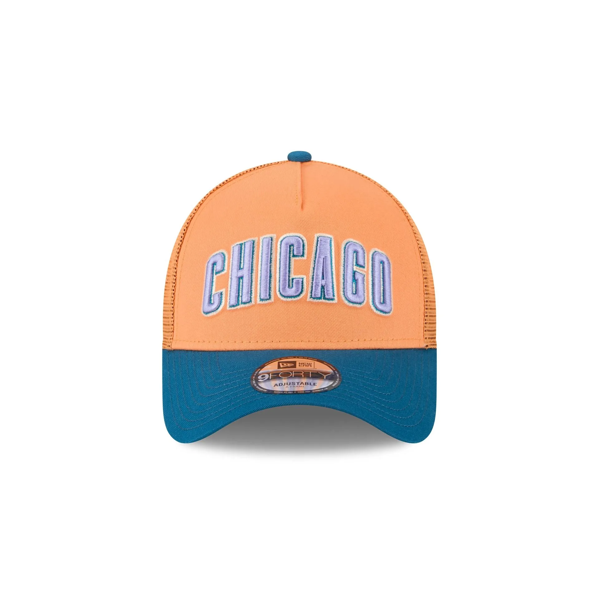 Chicago Cubs Orange Glaze 9FORTY A-Frame Trucker Hat sold by New Era product image thumbnail 2