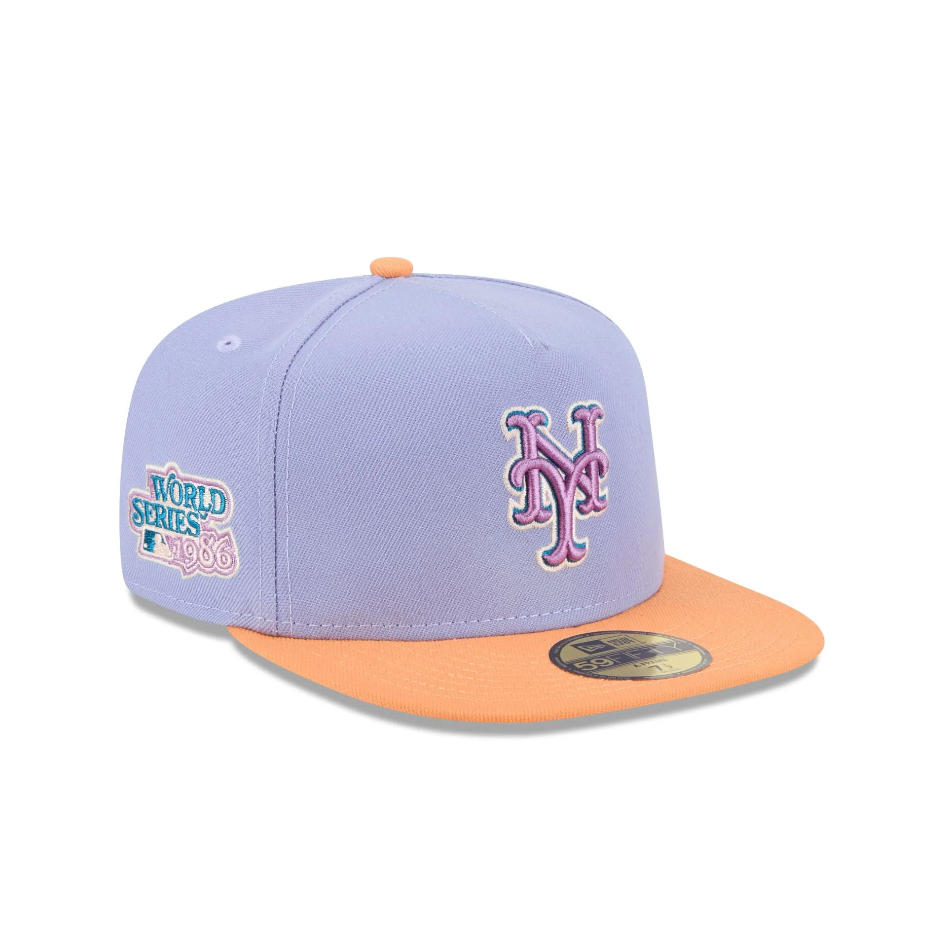 New York Mets Lavender 59FIFTY A-Frame Fitted Hat sold by New Era
