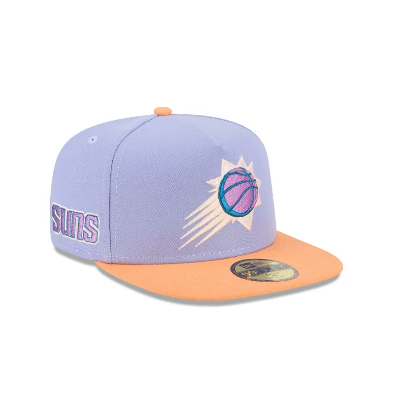 Phoenix Suns Lavender 59FIFTY A-Frame Fitted Hat made by New Era