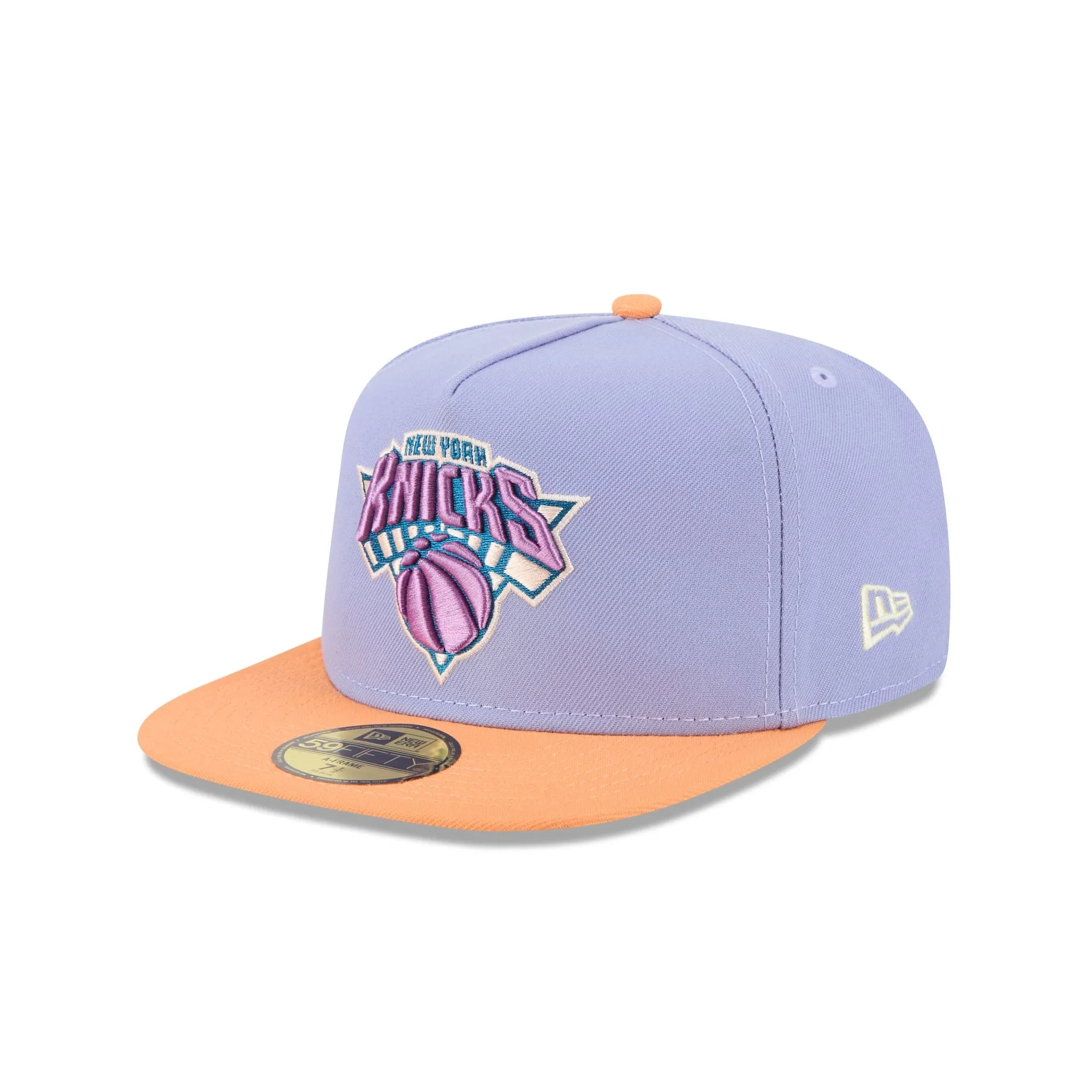 New York Knicks Lavender 59FIFTY A-Frame Fitted Hat sold by New Era product image thumbnail 3