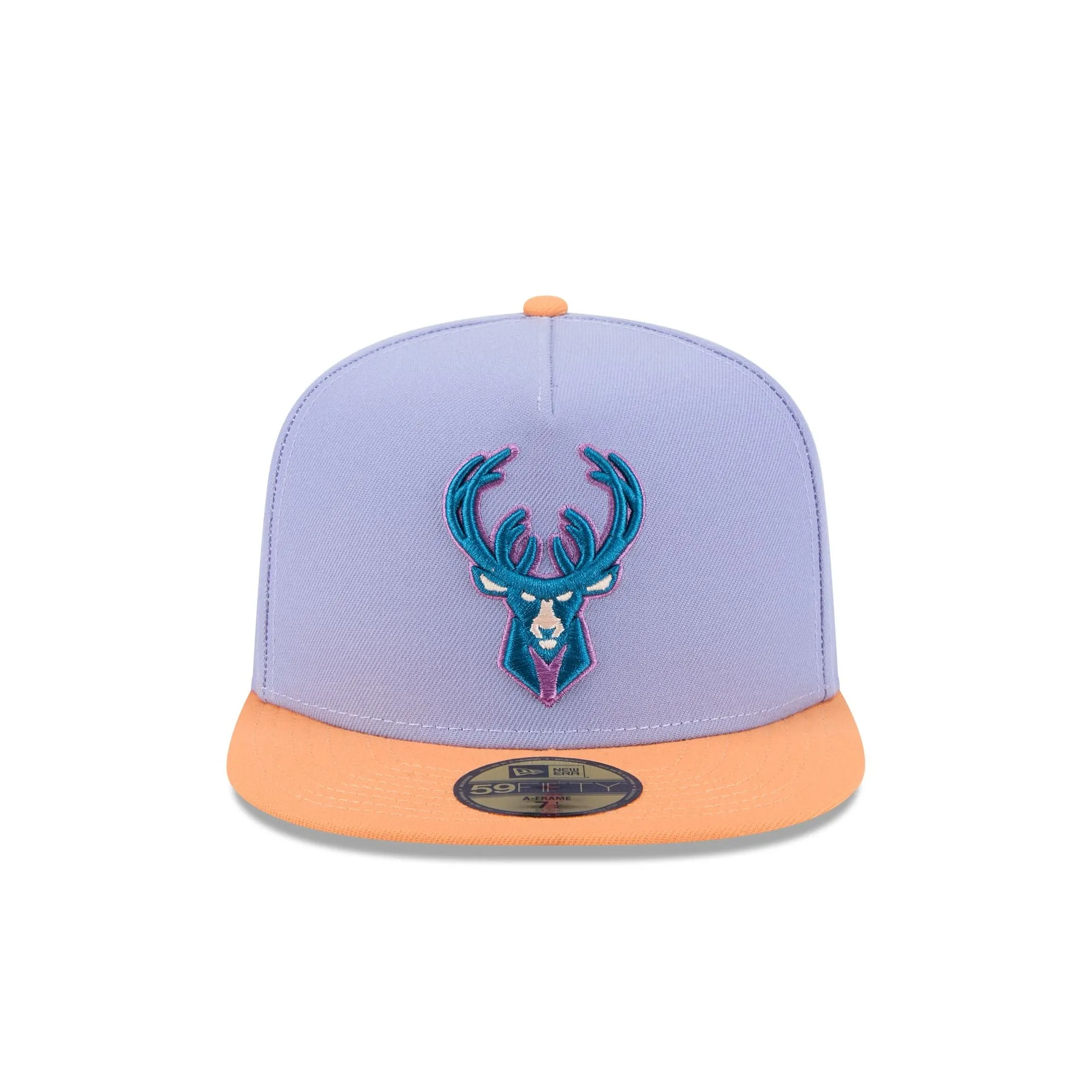 Milwaukee Bucks Lavender 59FIFTY A-Frame Fitted Hat sold by New Era product image thumbnail 2