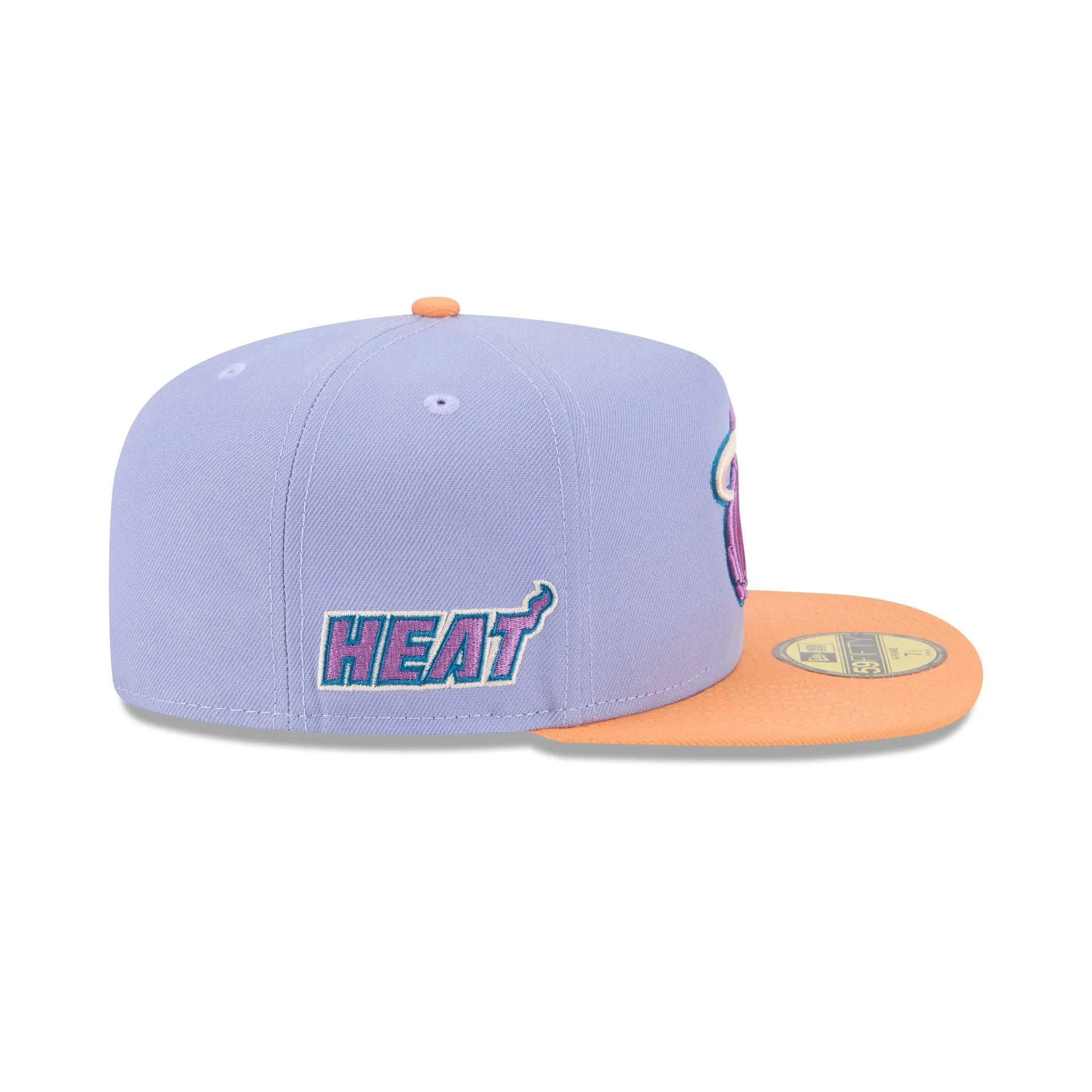 Miami Heat Lavender 59FIFTY A-Frame Fitted Hat sold by New Era product image thumbnail 4