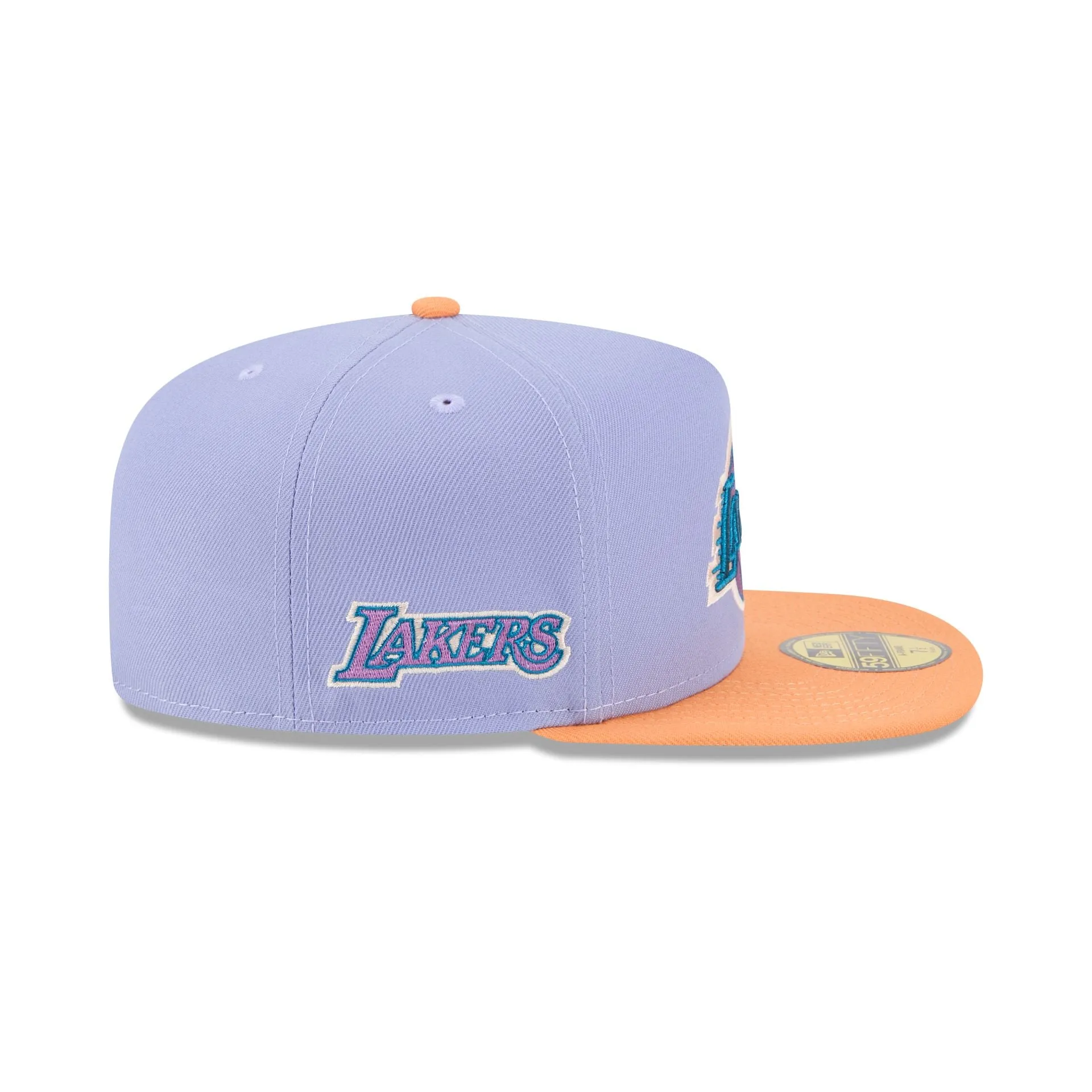Los Angeles Lakers Lavender 59FIFTY A-Frame Fitted Hat sold by New Era product image thumbnail 4
