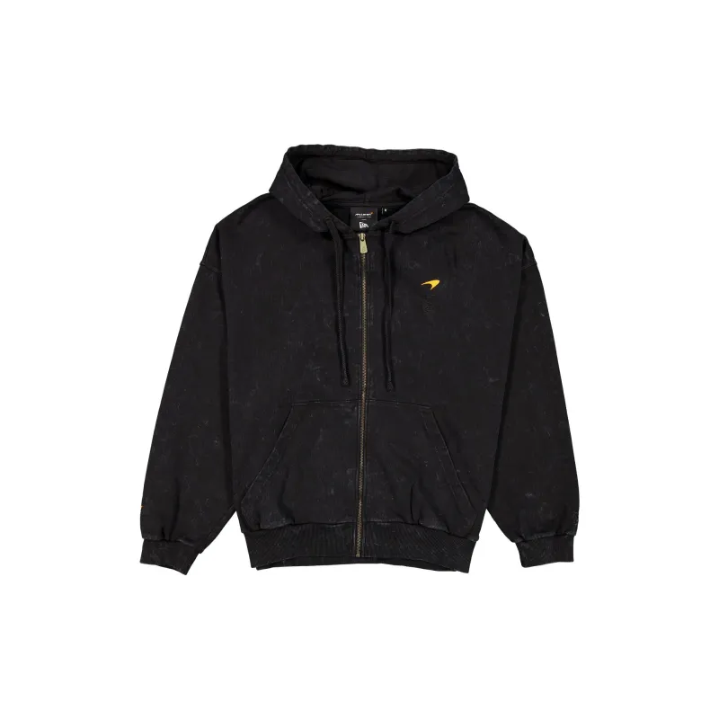McLaren Formula 1 Team Washed Black Oversized Full-Zip Hoodie made by New Era
