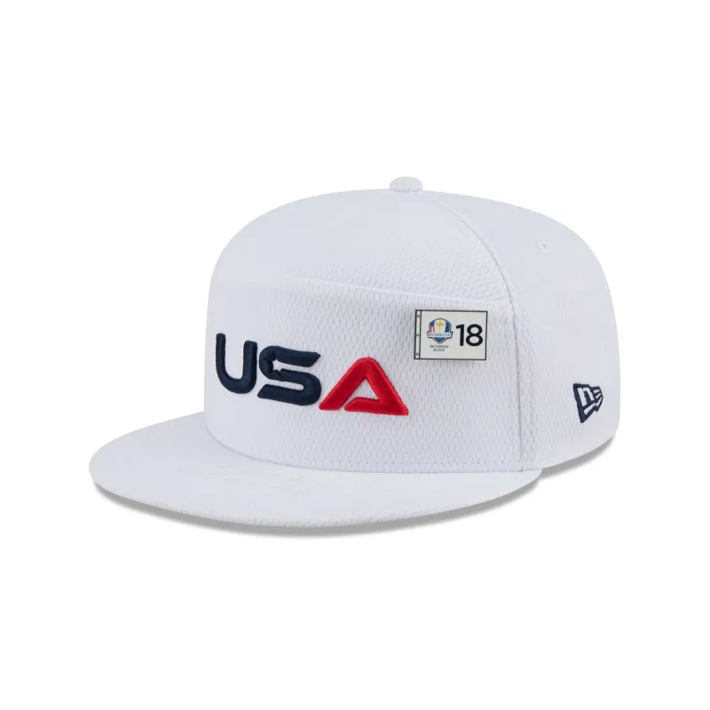 2025 Ryder Cup Team USA White Split Panel 9FIFTY Snapback Hat sold by New Era