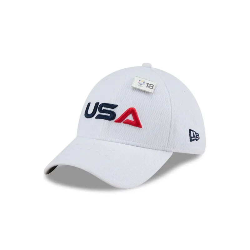 2025 Ryder Cup Team USA White 39THIRTY Stretch Fit Hat sold by New Era