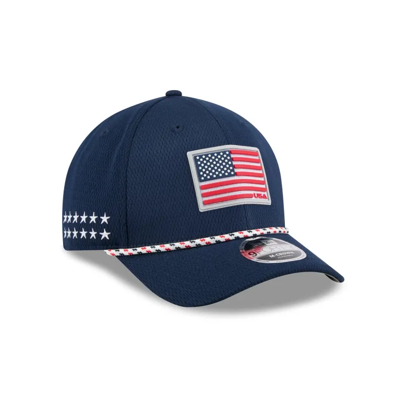 2025 Ryder Cup Team USA Flag 9FORTY M-Crown Snapback Hat sold by New Era