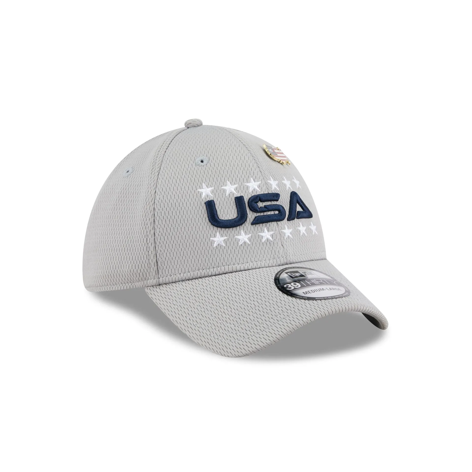 2025 Ryder Cup Team USA Gray 39THIRTY Stretch Fit Hat sold by New Era product image thumbnail 3
