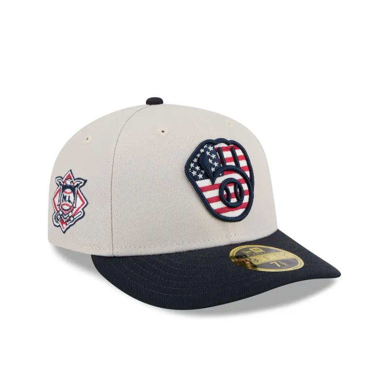 Milwaukee Brewers Independence Day 2024 Low Profile 59FIFTY Fitted Hat sold by New Era