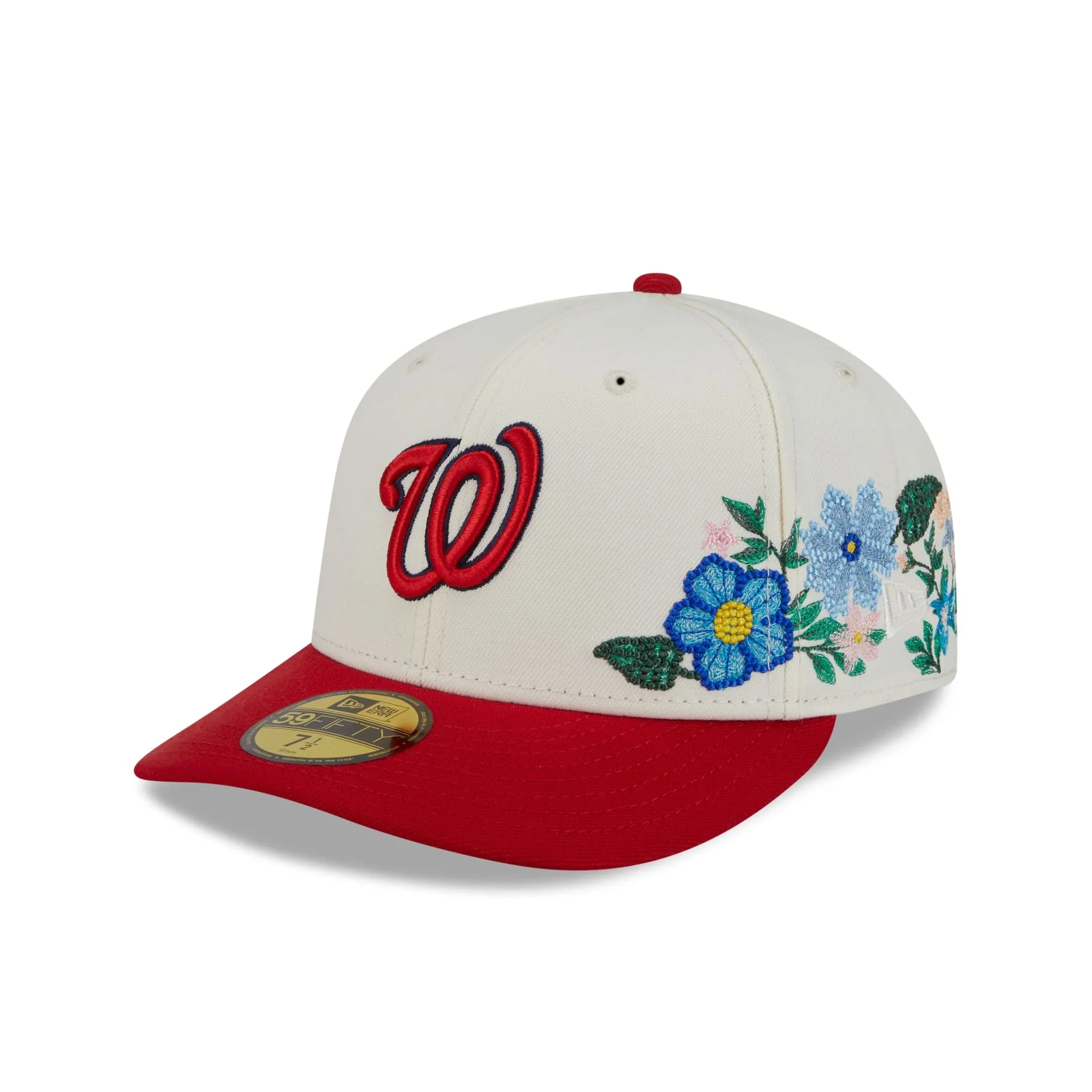 Washington Nationals Tonal Florals White 59FIFTY Fitted Hat sold by New Era