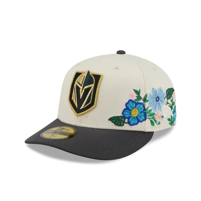 Vegas Golden Knights Tonal Florals White 59FIFTY Fitted Hat sold by New Era