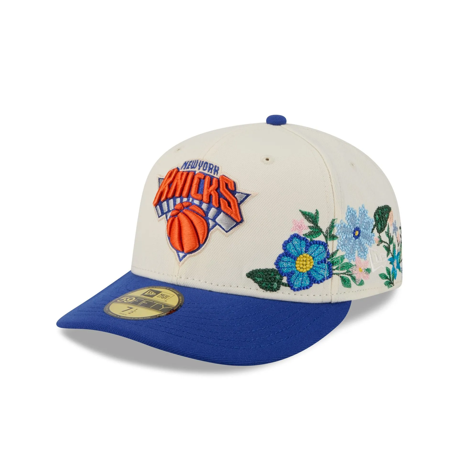 New York Knicks Tonal Florals White 59FIFTY Fitted Hat sold by New Era