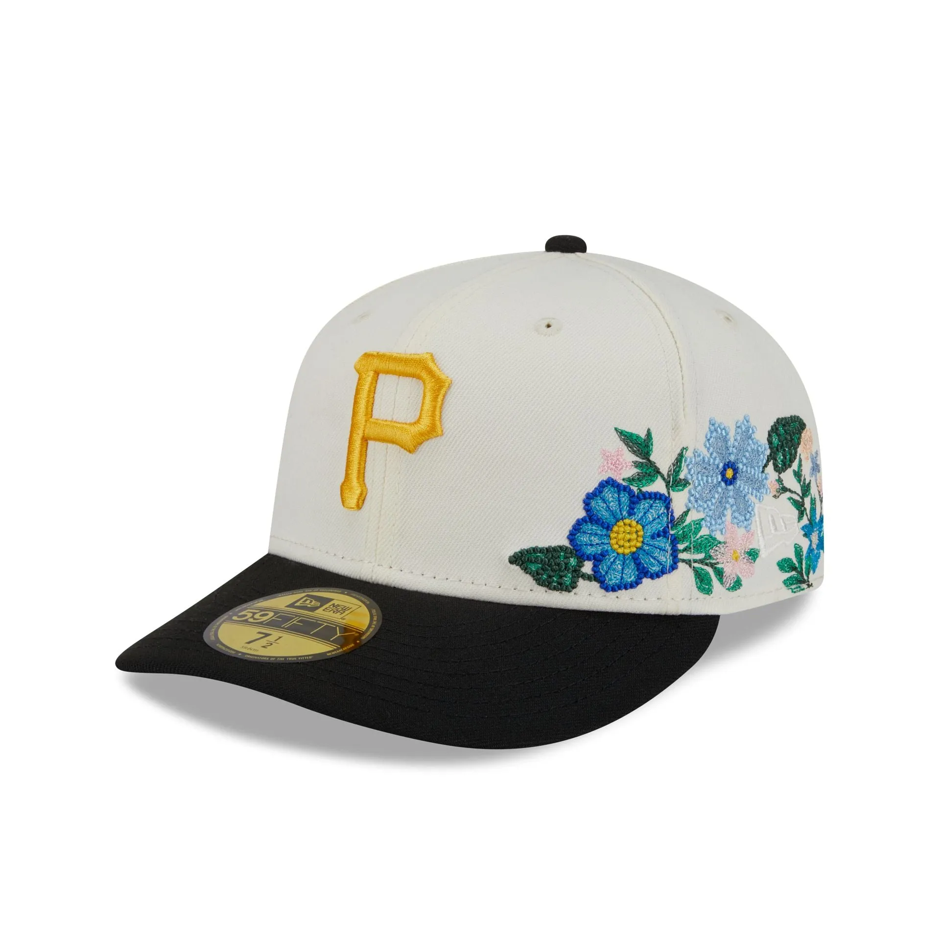 Pittsburgh Pirates Tonal Florals White 59FIFTY Fitted Hat sold by New Era