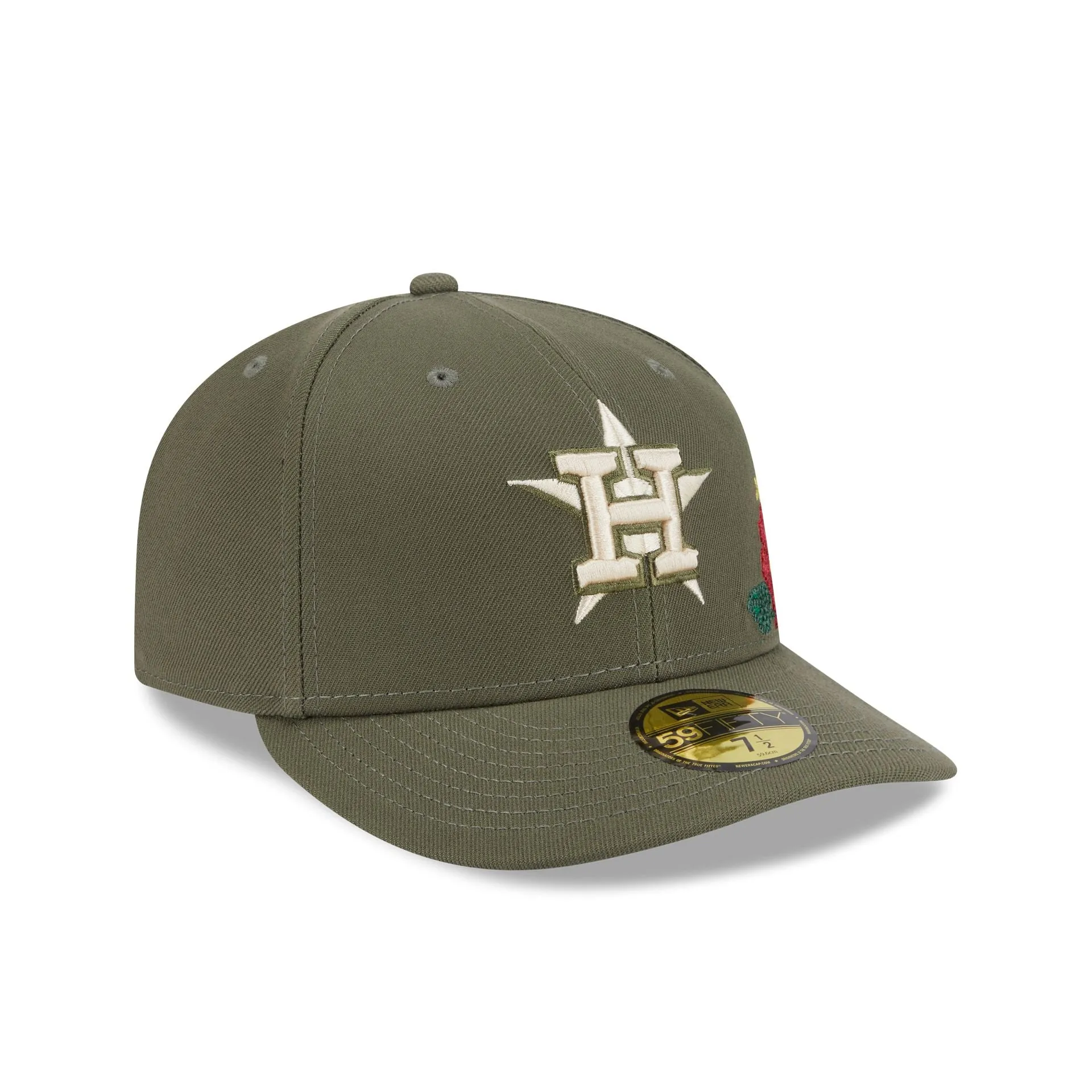 Houston Astros Tonal Florals Olive 59FIFTY Fitted Hat sold by New Era product image thumbnail 3
