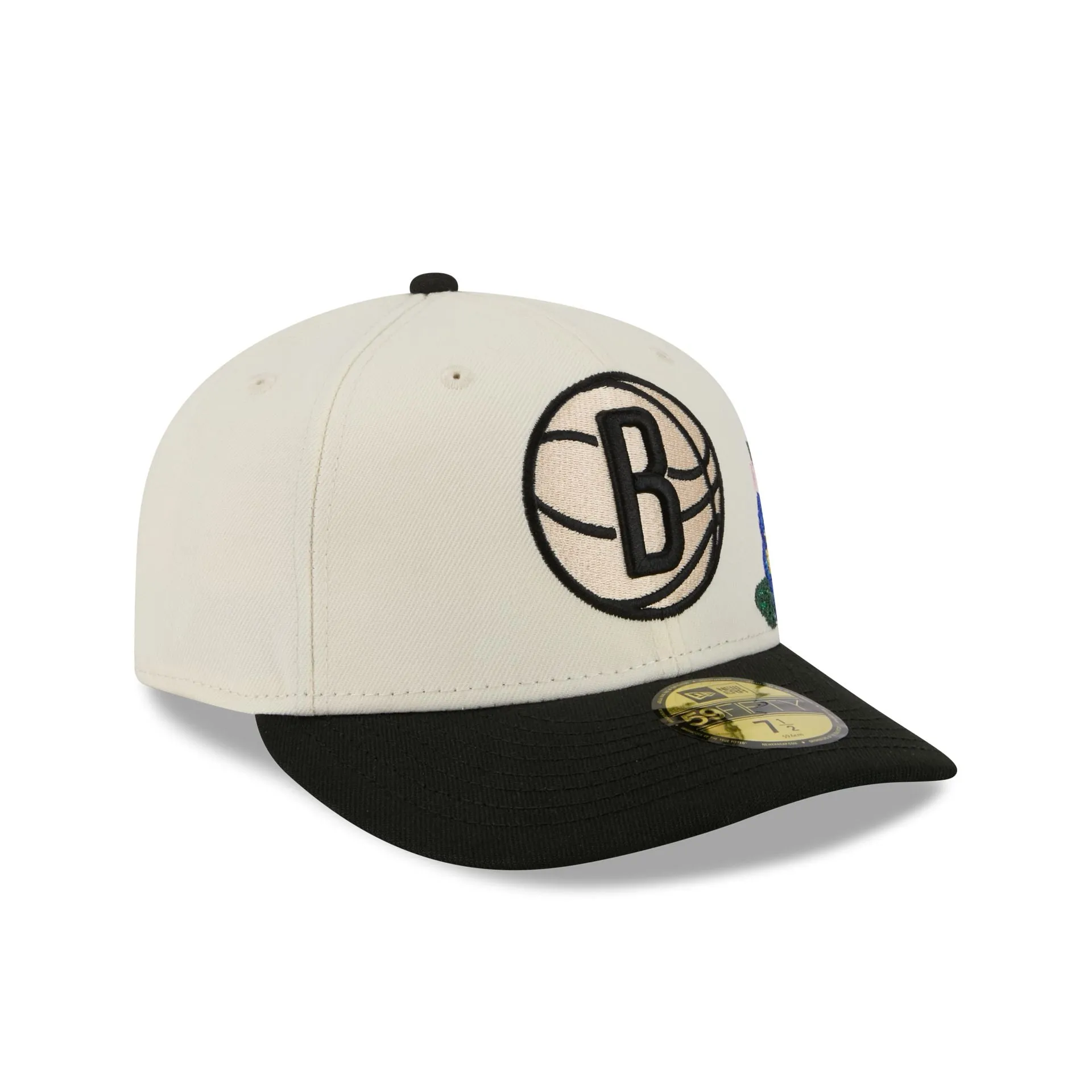 Brooklyn Nets Tonal Florals White 59FIFTY Fitted Hat sold by New Era product image thumbnail 3