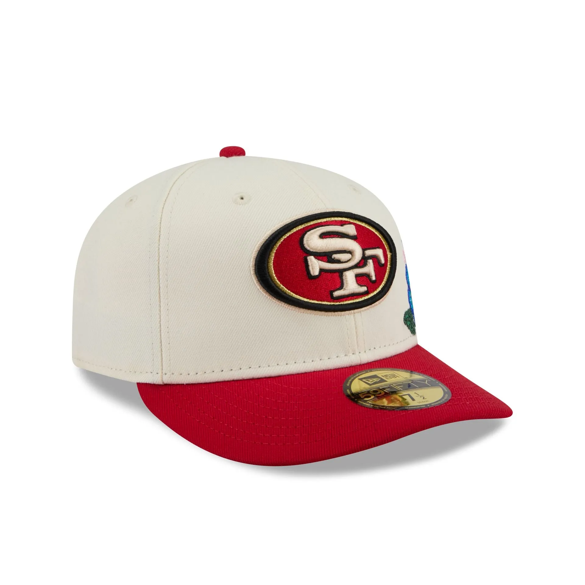 San Francisco 49ers Tonal Florals White 59FIFTY Fitted Hat sold by New Era product image thumbnail 3