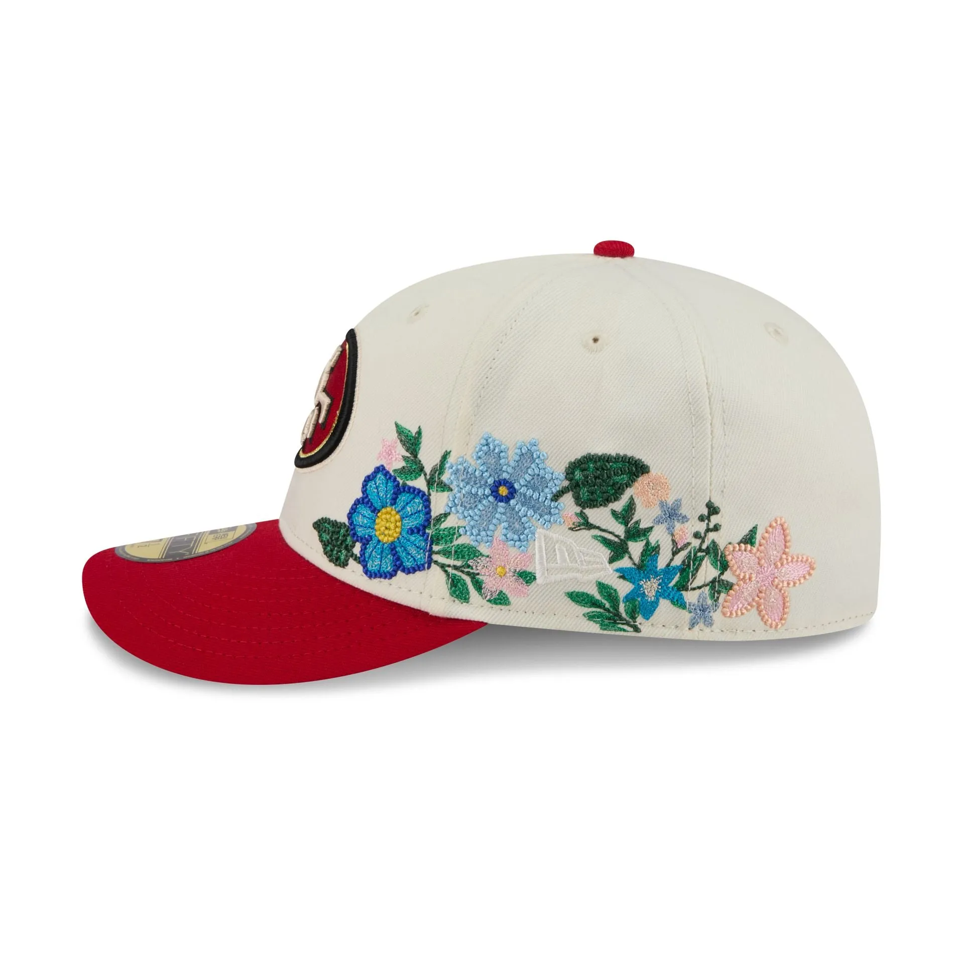 San Francisco 49ers Tonal Florals White 59FIFTY Fitted Hat sold by New Era product image thumbnail 4