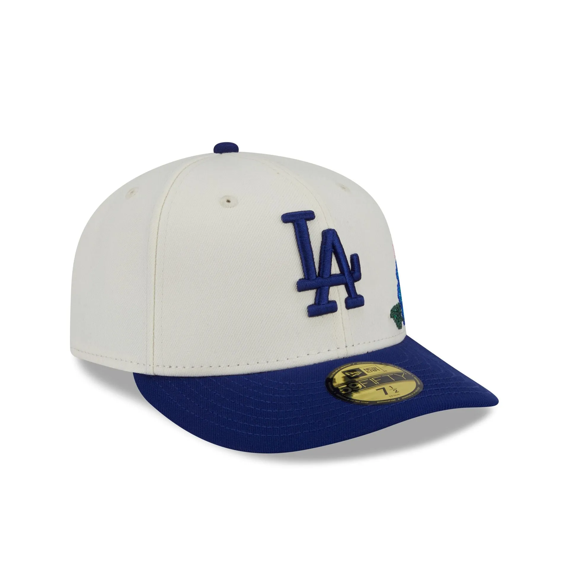Los Angeles Dodgers Tonal Florals White 59FIFTY Fitted Hat sold by New Era product image thumbnail 3