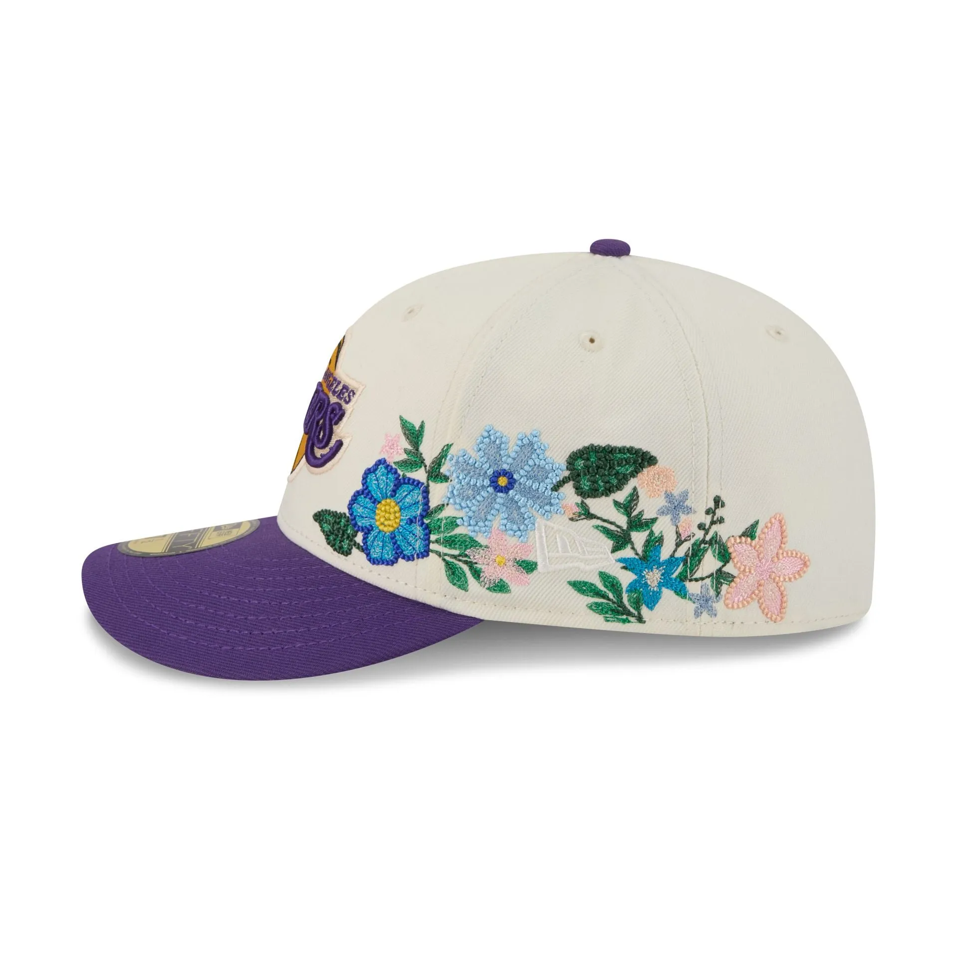 Los Angeles Lakers Tonal Florals White 59FIFTY Fitted Hat sold by New Era product image thumbnail 4