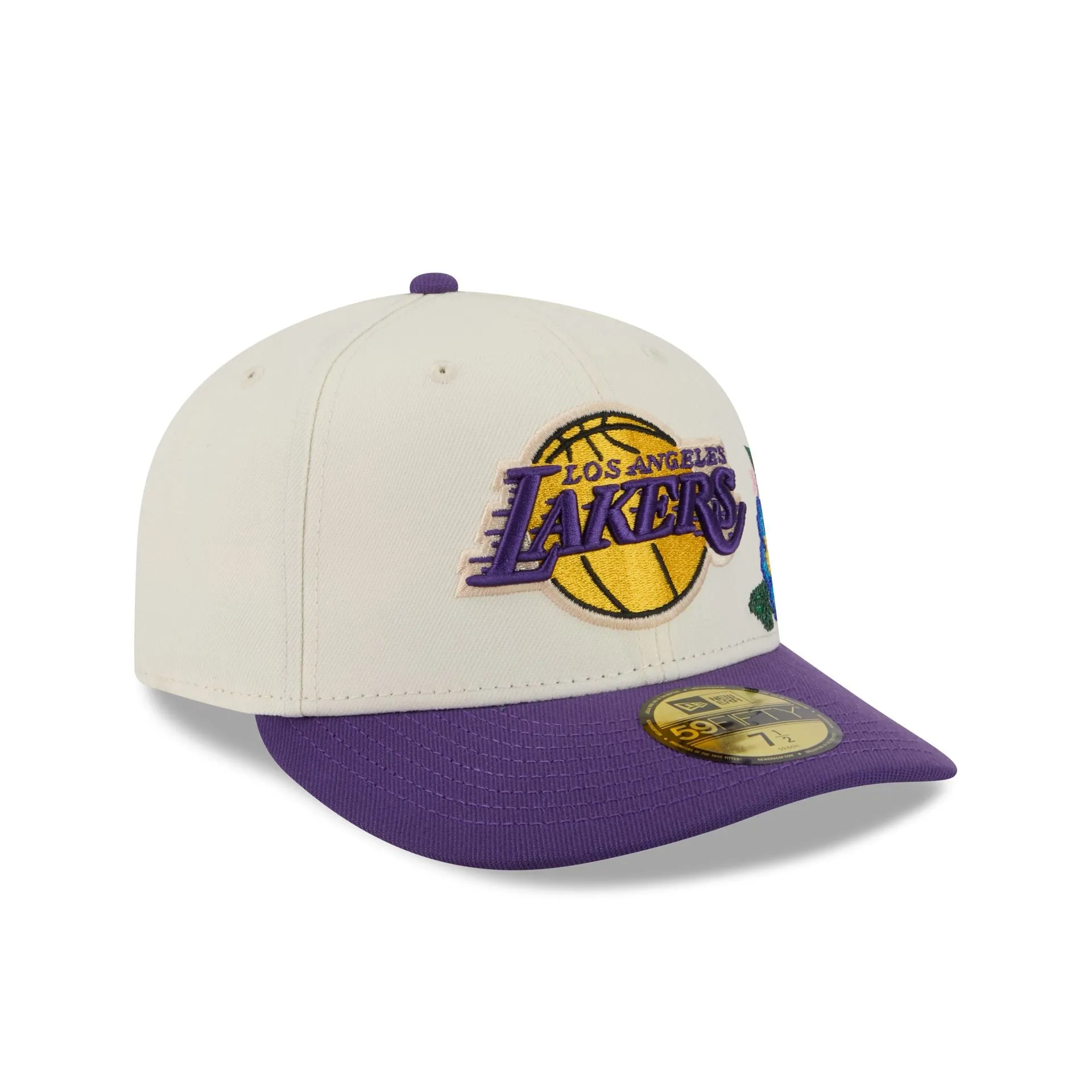 Los Angeles Lakers Tonal Florals White 59FIFTY Fitted Hat sold by New Era product image thumbnail 3