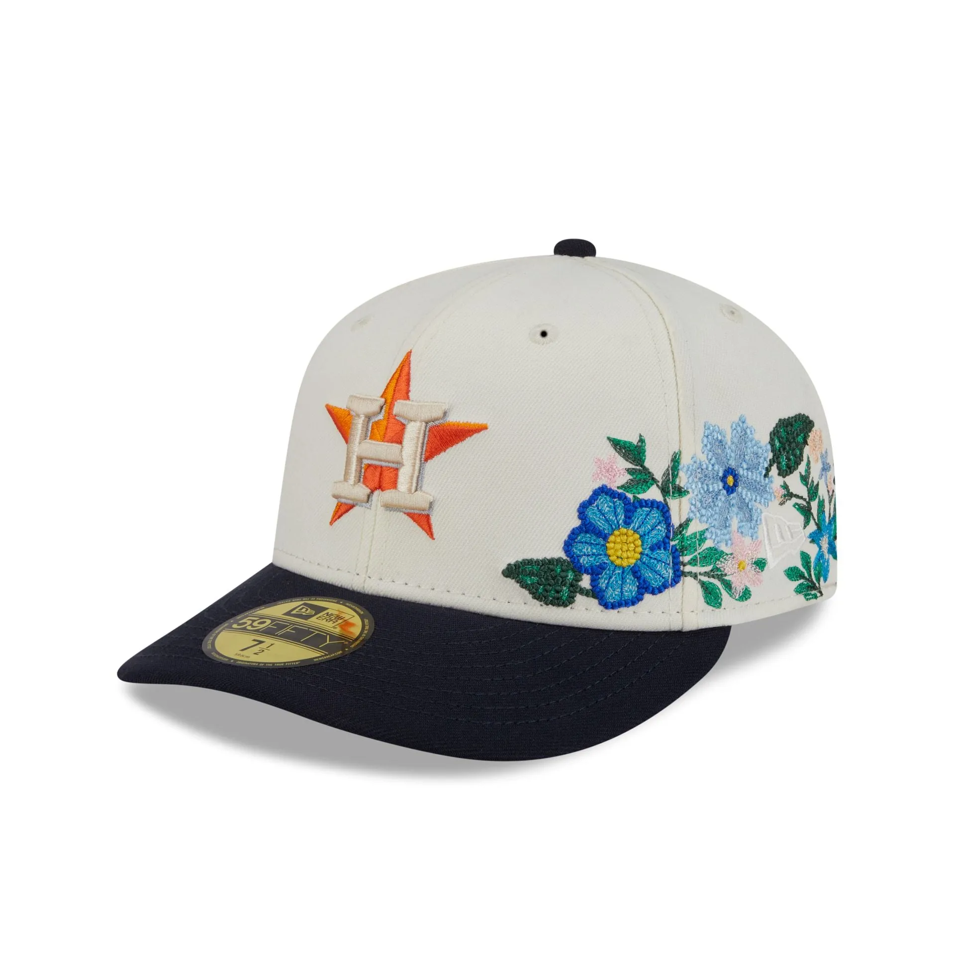 Houston Astros Tonal Florals White 59FIFTY Fitted Hat sold by New Era