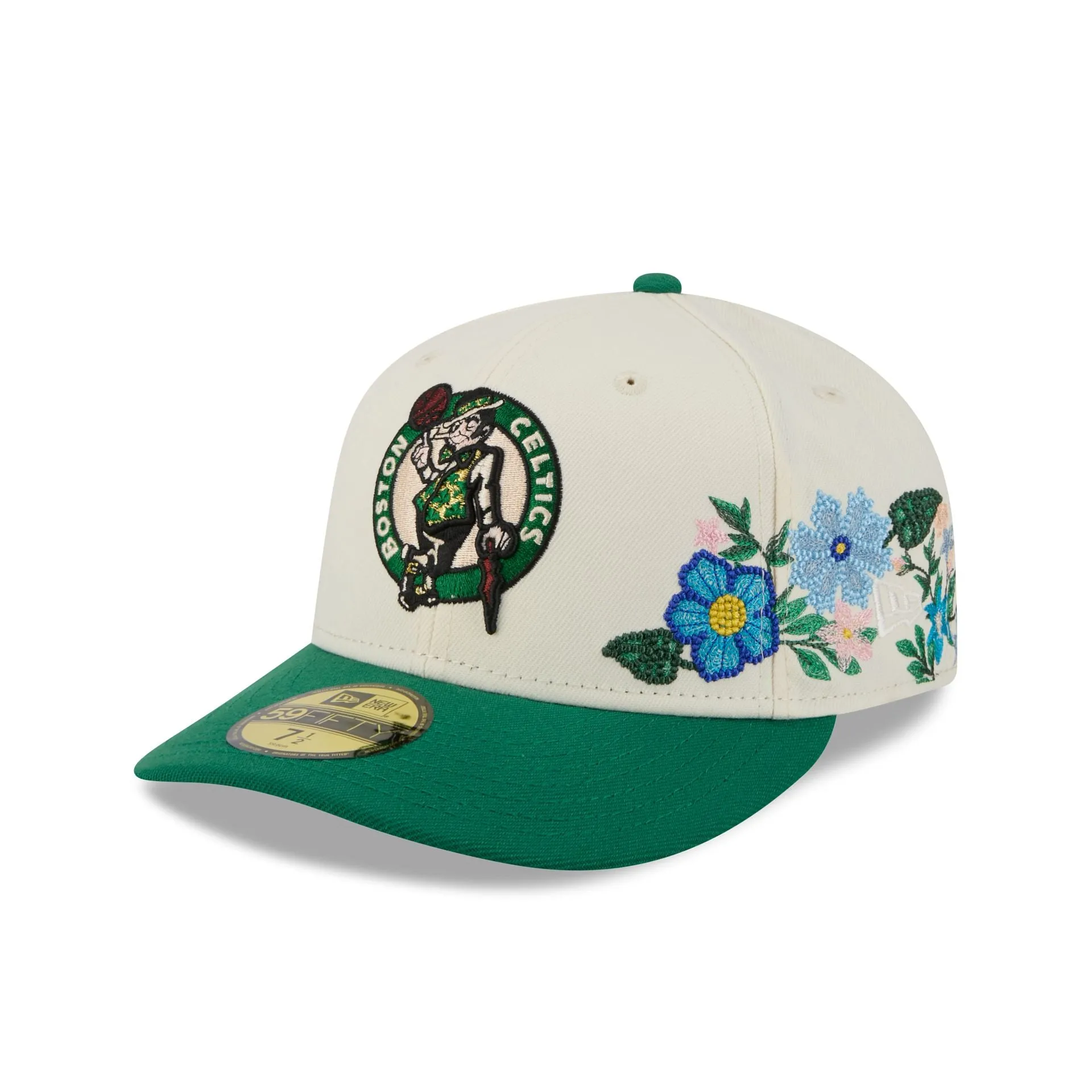 Boston Celtics Tonal Florals White 59FIFTY Fitted Hat sold by New Era