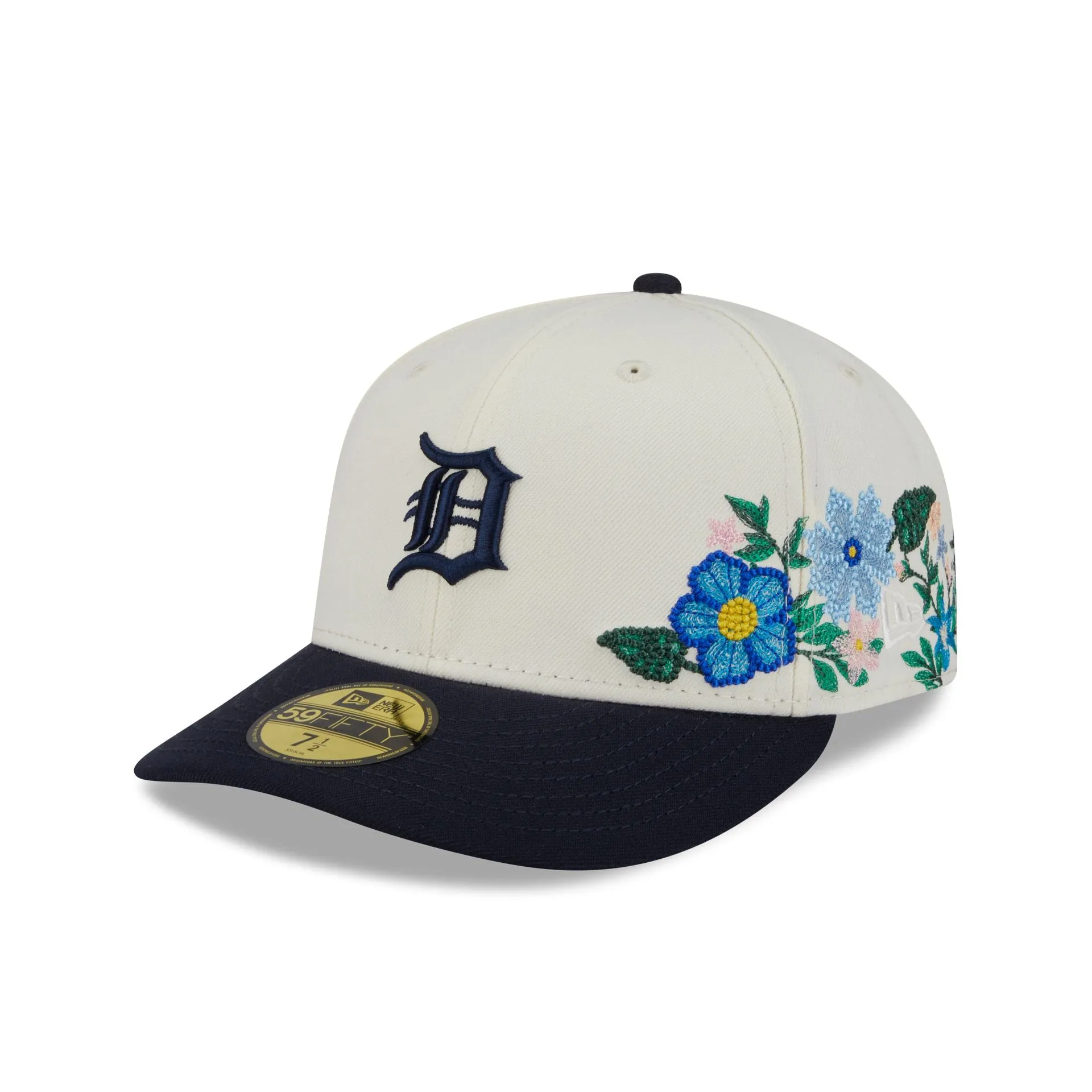 Detroit Tigers Tonal Florals White 59FIFTY Fitted Hat sold by New Era