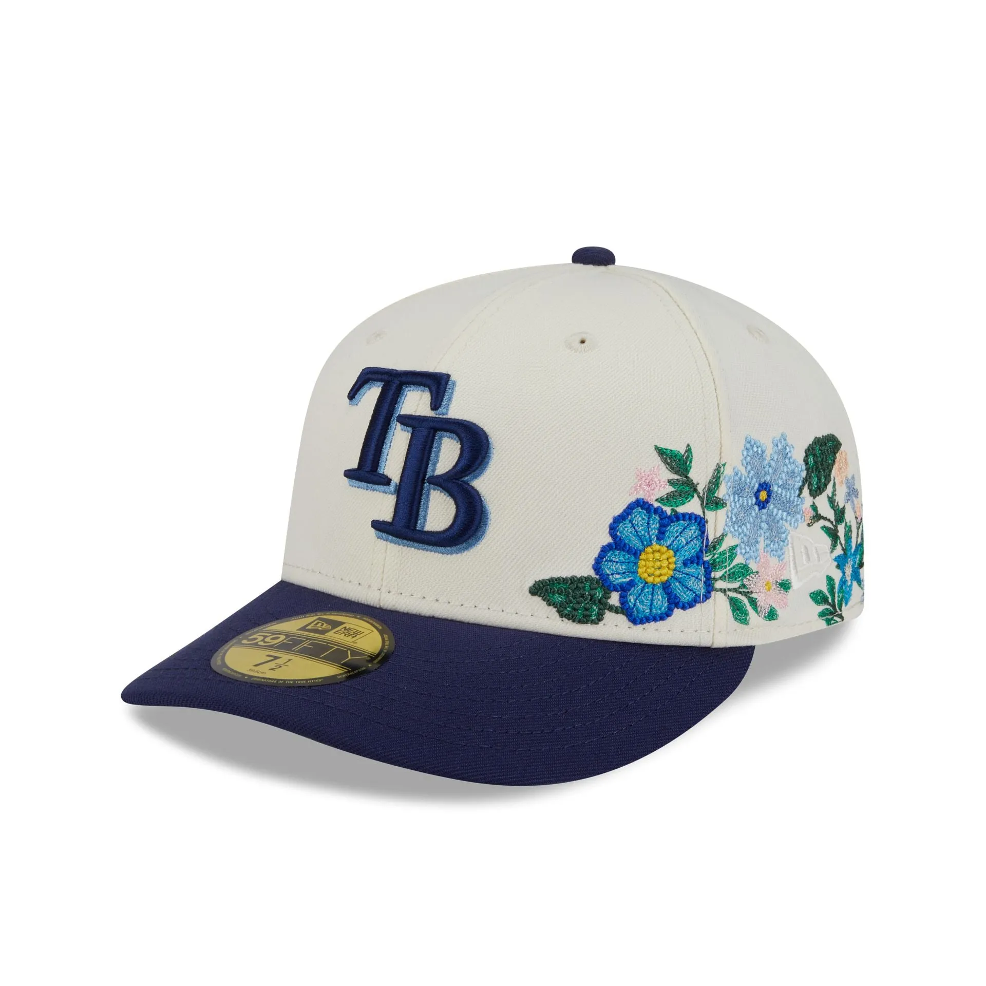 Tampa Bay Rays Tonal Florals White 59FIFTY Fitted Hat sold by New Era
