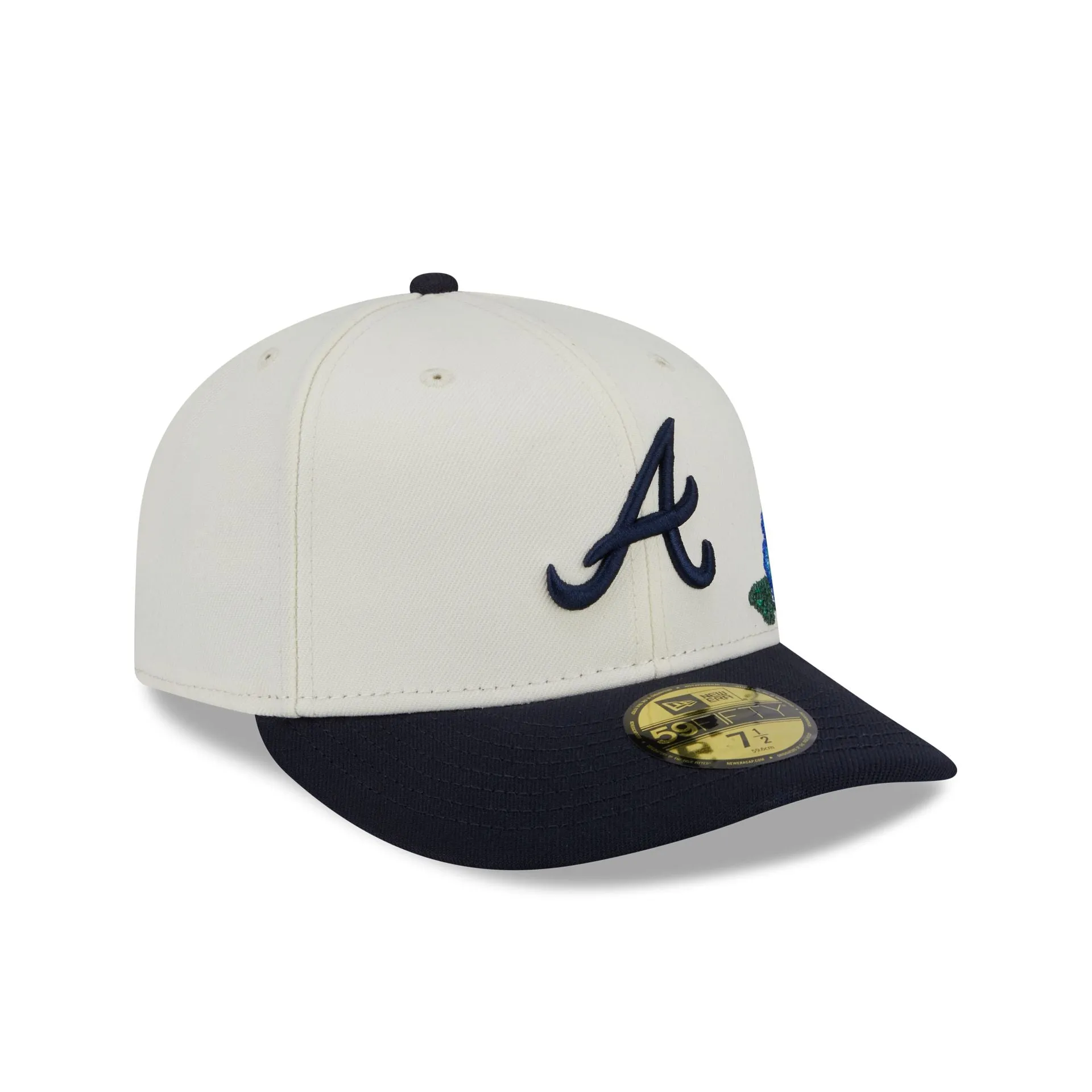 Atlanta Braves Tonal Florals White 59FIFTY Fitted Hat sold by New Era product image thumbnail 3