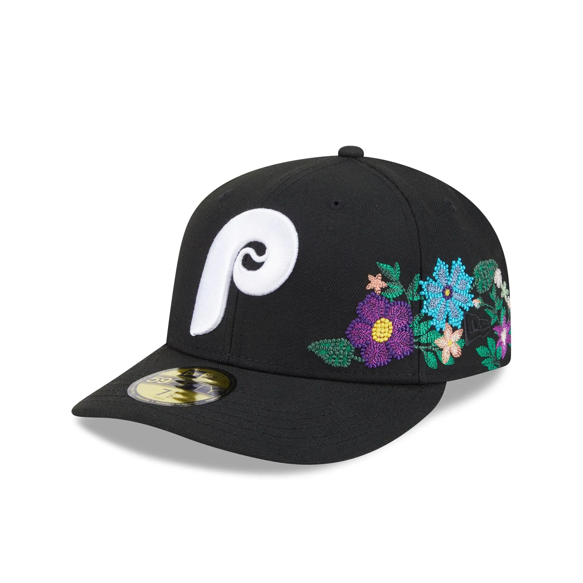 Philadelphia Phillies Tonal Florals Black 59FIFTY Fitted Hat sold by New Era
