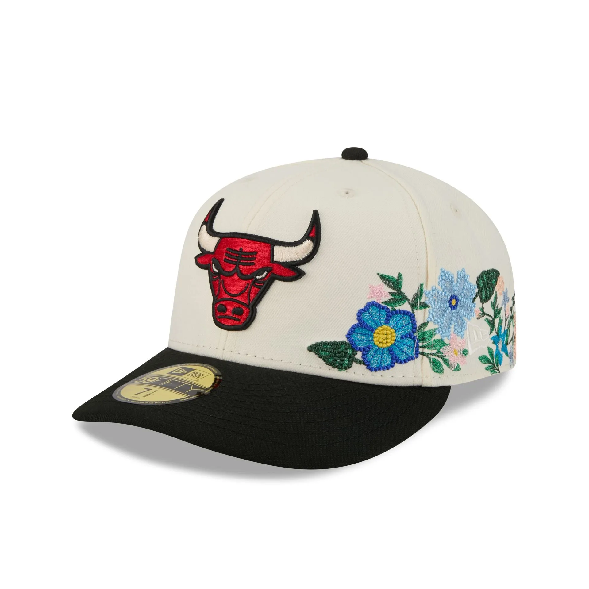 Chicago Bulls Tonal Florals White 59FIFTY Fitted Hat sold by New Era