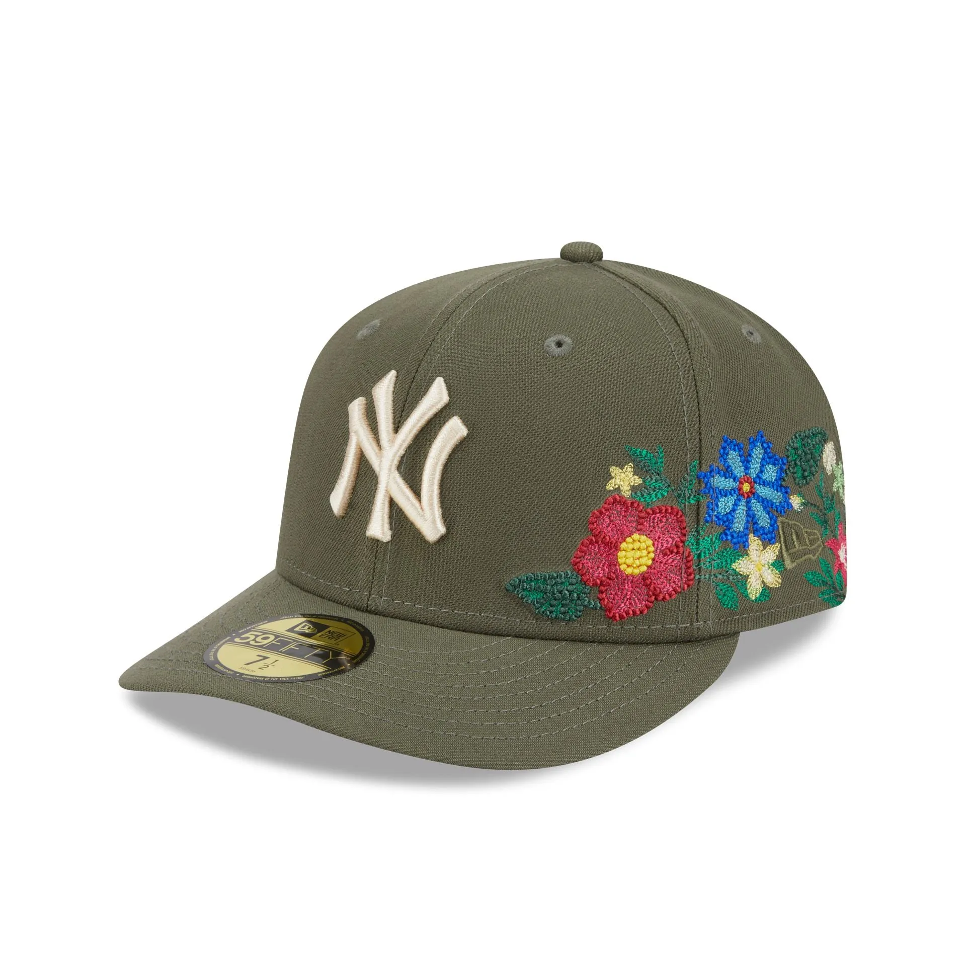 New York Yankees Tonal Florals Olive 59FIFTY Fitted Hat sold by New Era