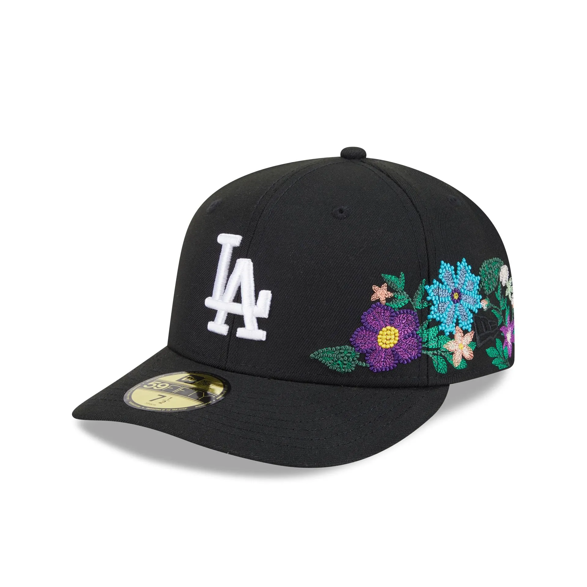 Los Angeles Dodgers Tonal Florals Black 59FIFTY Fitted Hat sold by New Era