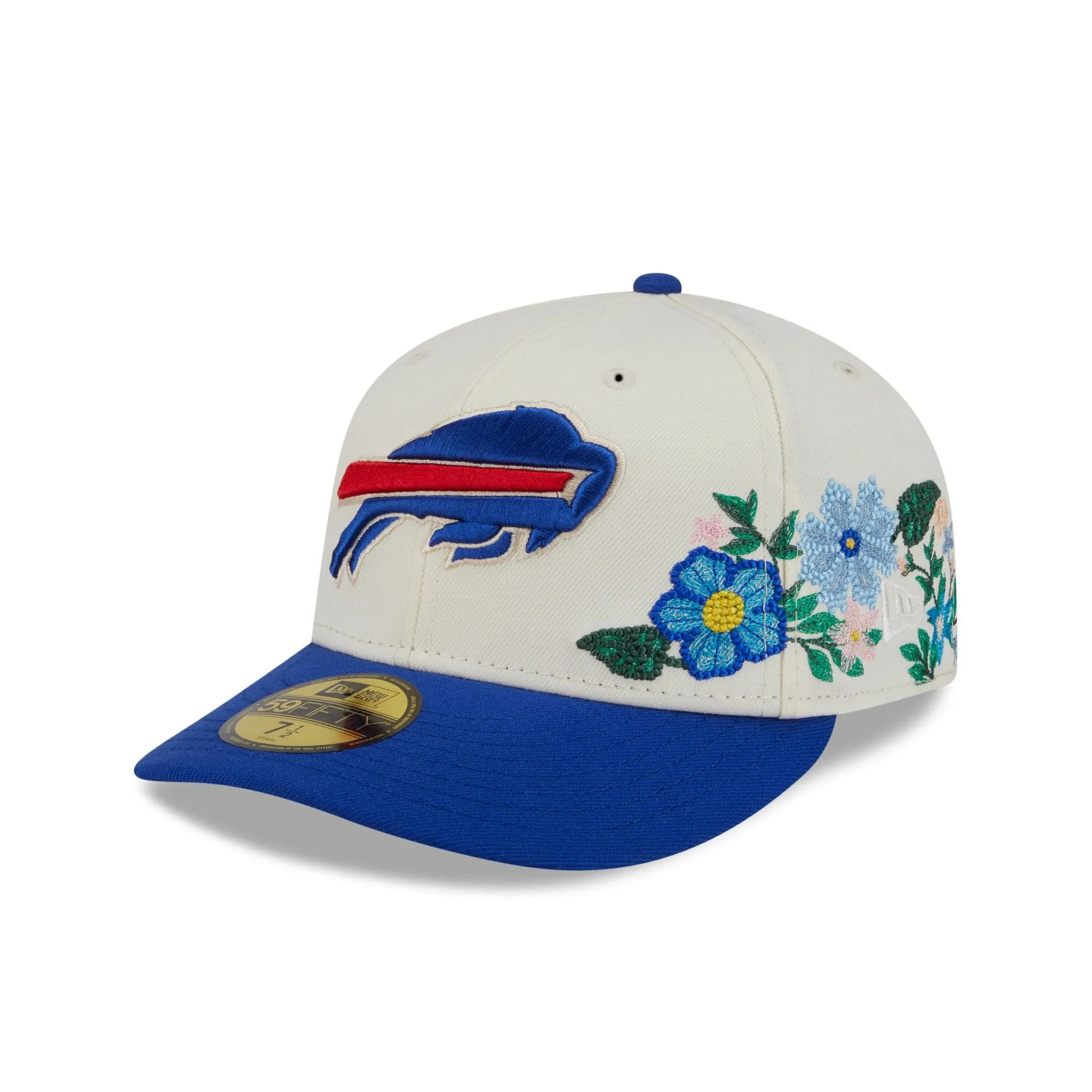 Buffalo Bills Tonal Florals White 59FIFTY Fitted Hat sold by New Era