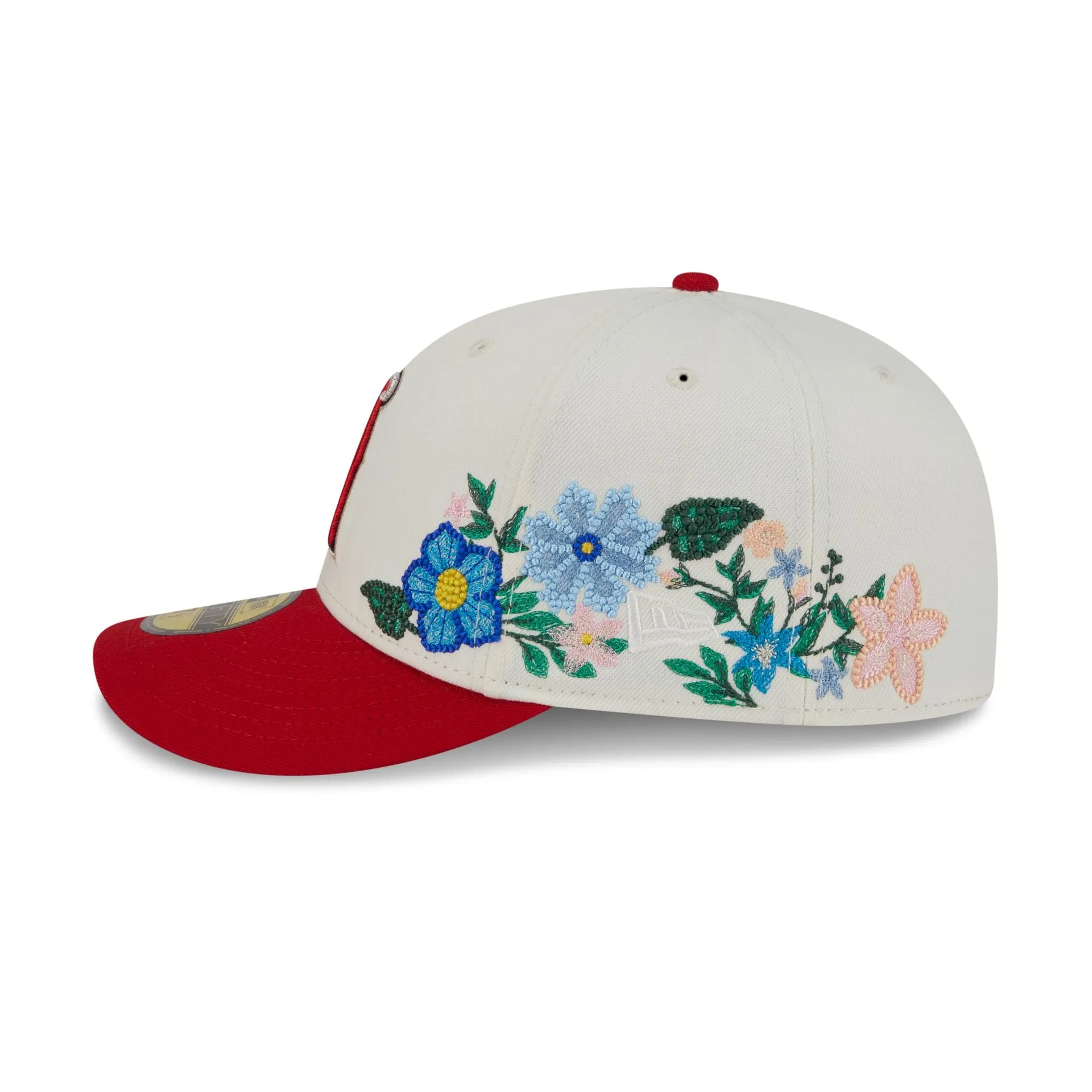 Los Angeles Angels Tonal Florals White 59FIFTY Fitted Hat sold by New Era product image thumbnail 4