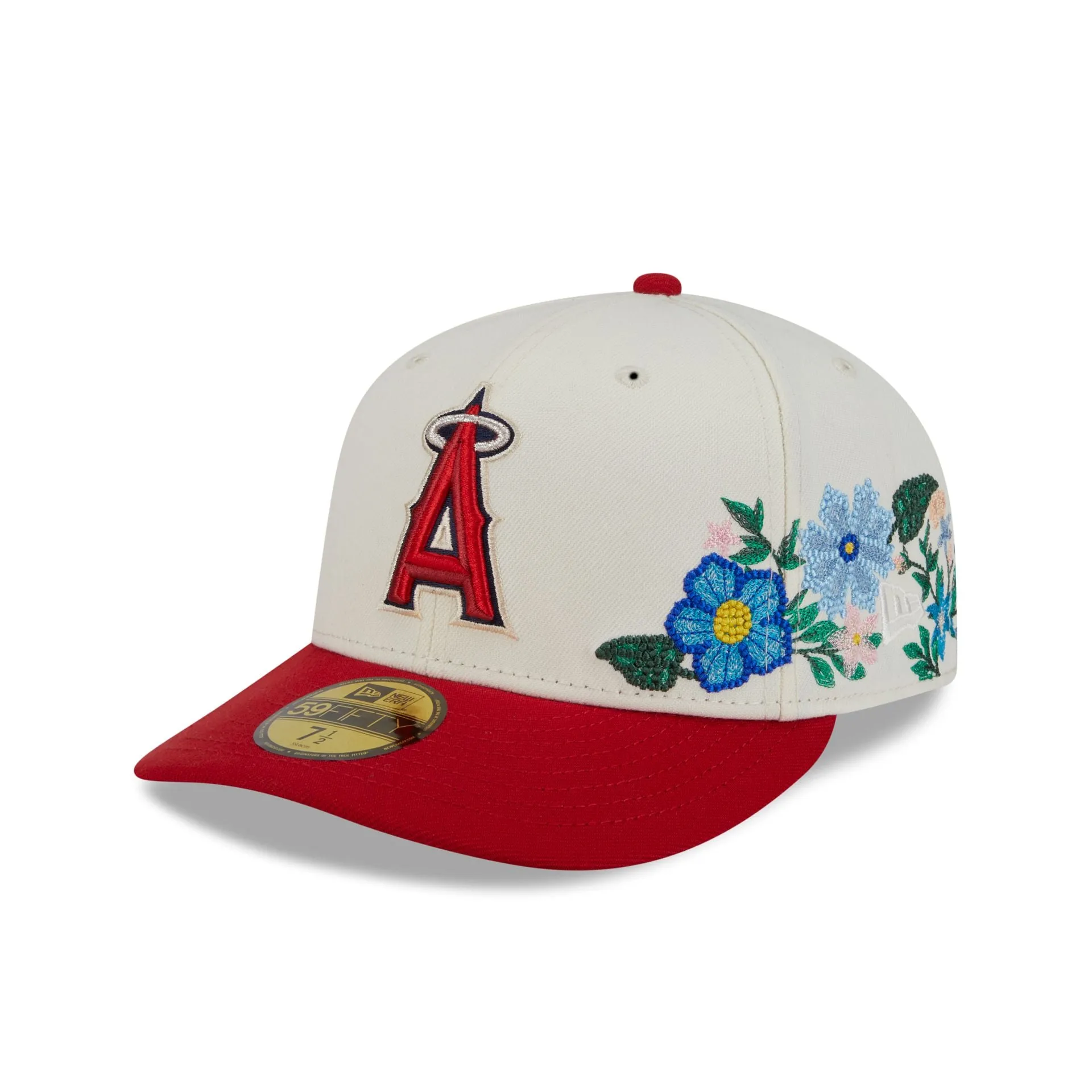 Los Angeles Angels Tonal Florals White 59FIFTY Fitted Hat sold by New Era