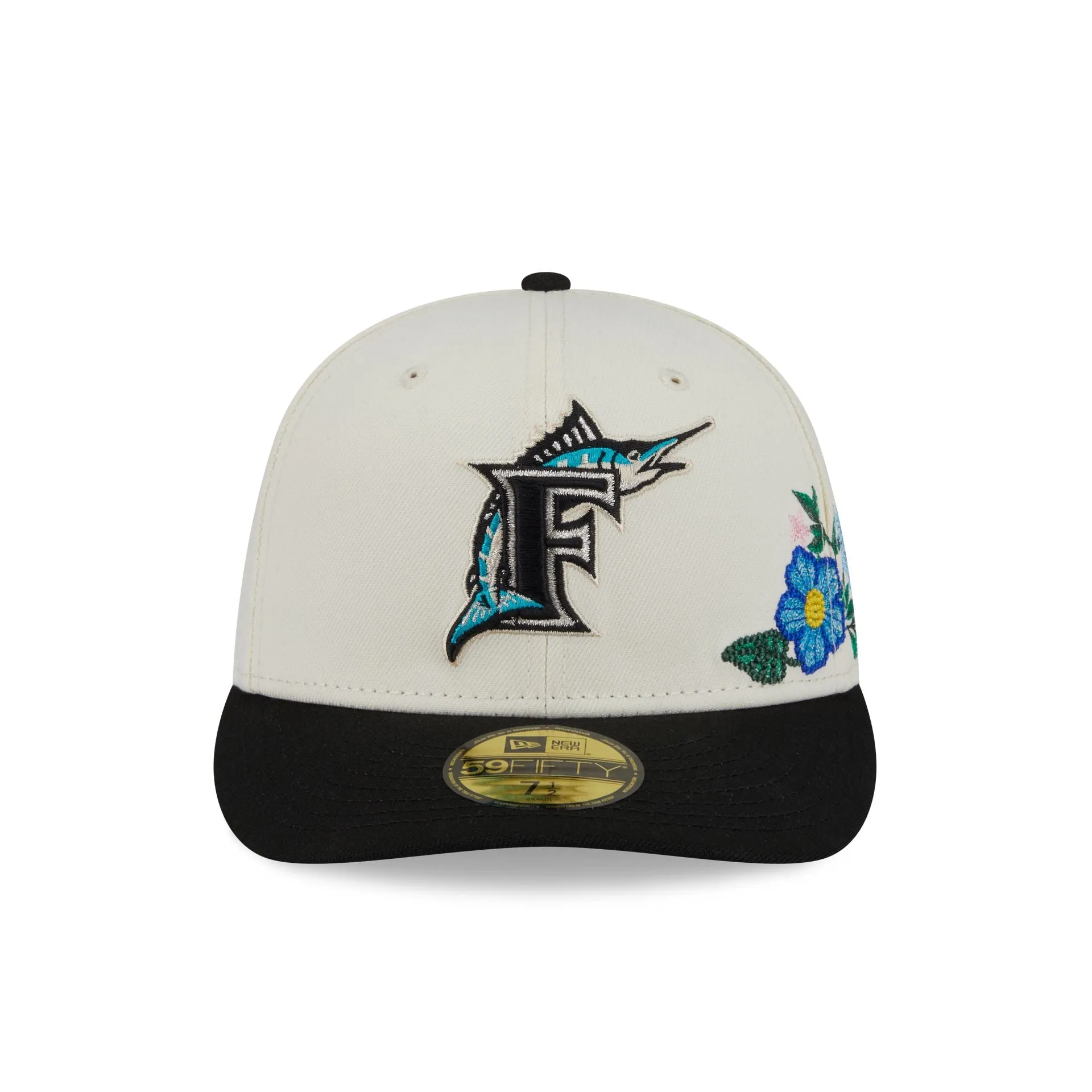 Miami Marlins Cooperstown Tonal Florals White 59FIFTY Fitted Hat sold by New Era product image thumbnail 3
