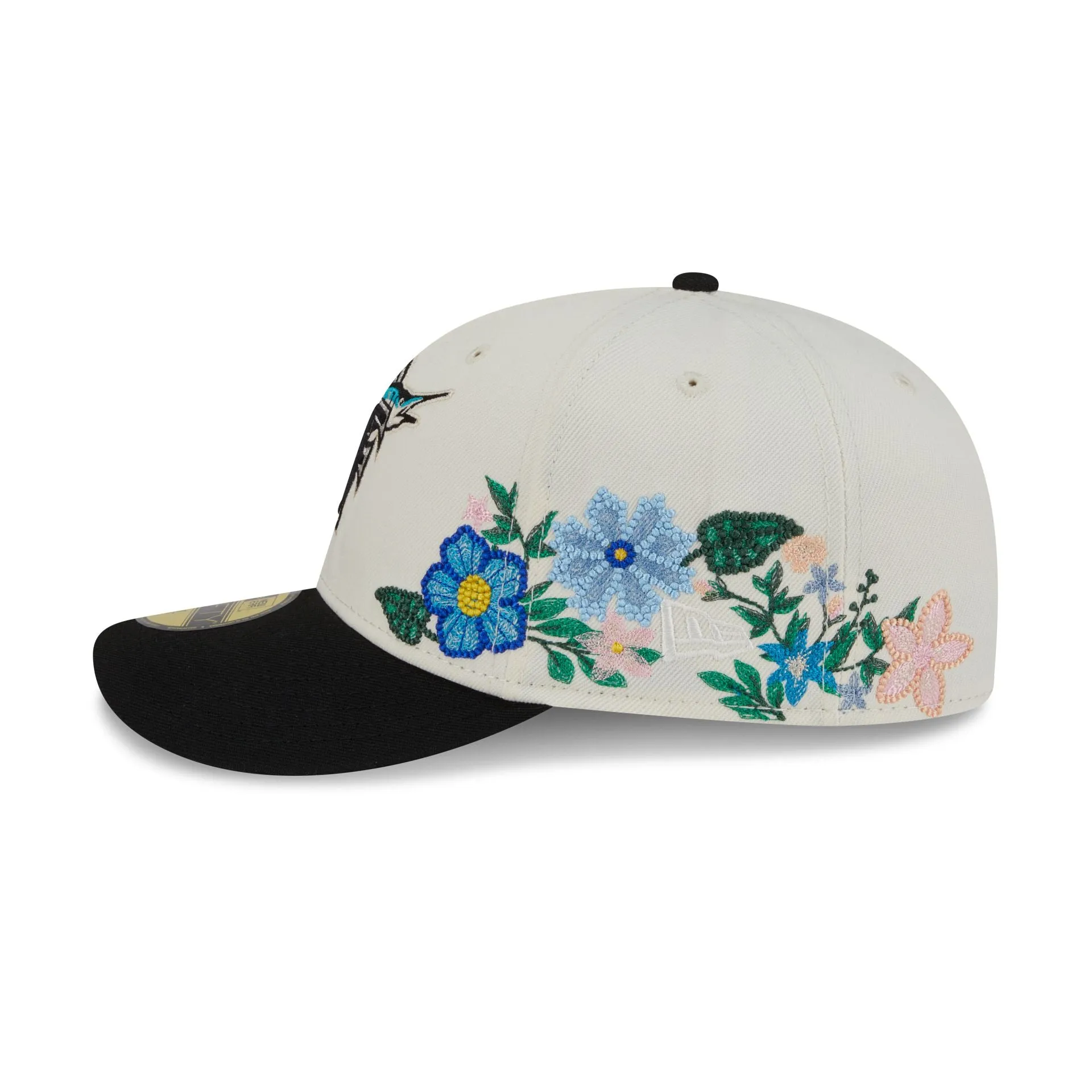 Miami Marlins Cooperstown Tonal Florals White 59FIFTY Fitted Hat sold by New Era product image thumbnail 4