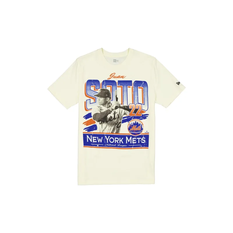 New York Mets Juan Soto White T-Shirt sold by New Era