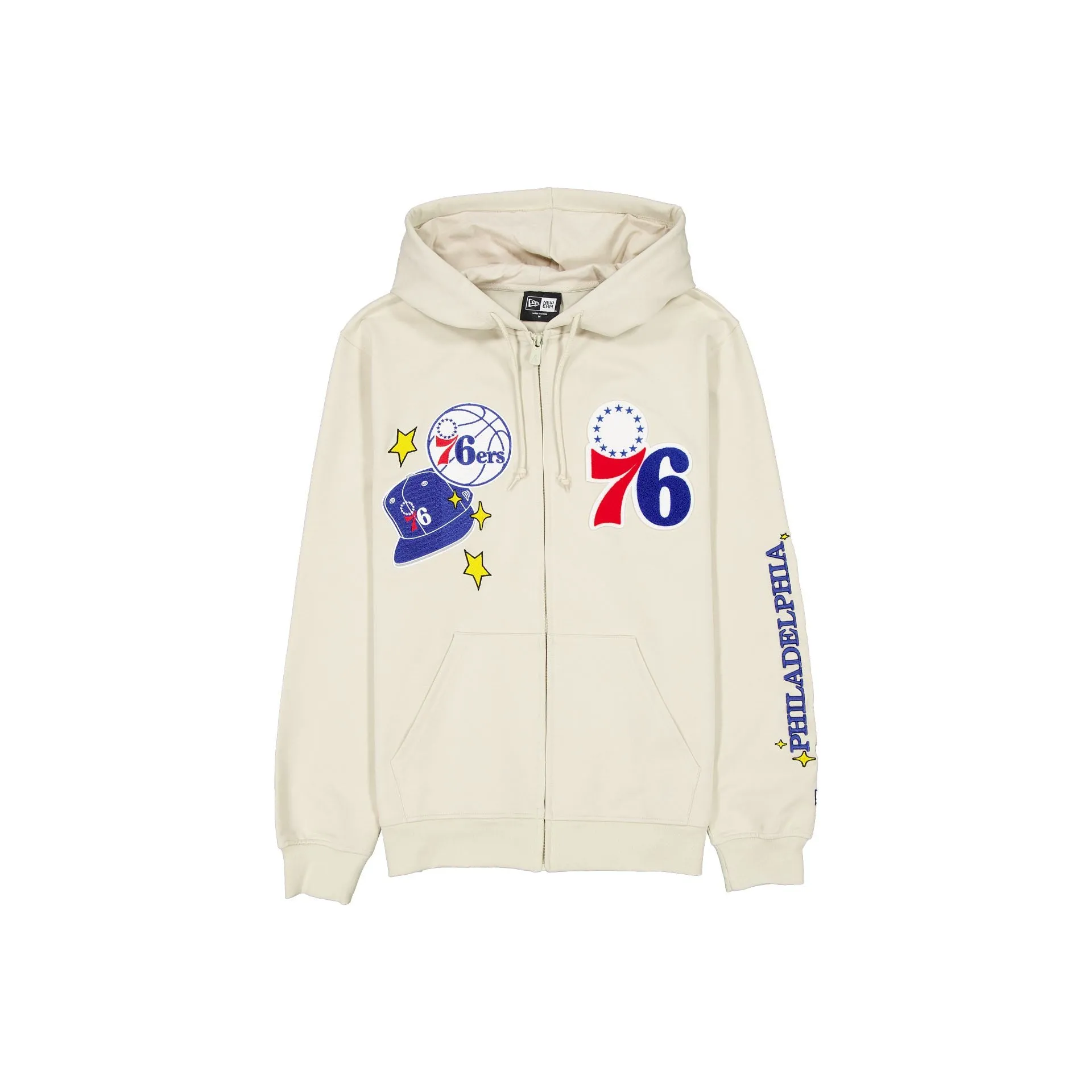 Philadelphia 76ers Stone Logo Select Full-Zip Hoodie sold by New Era