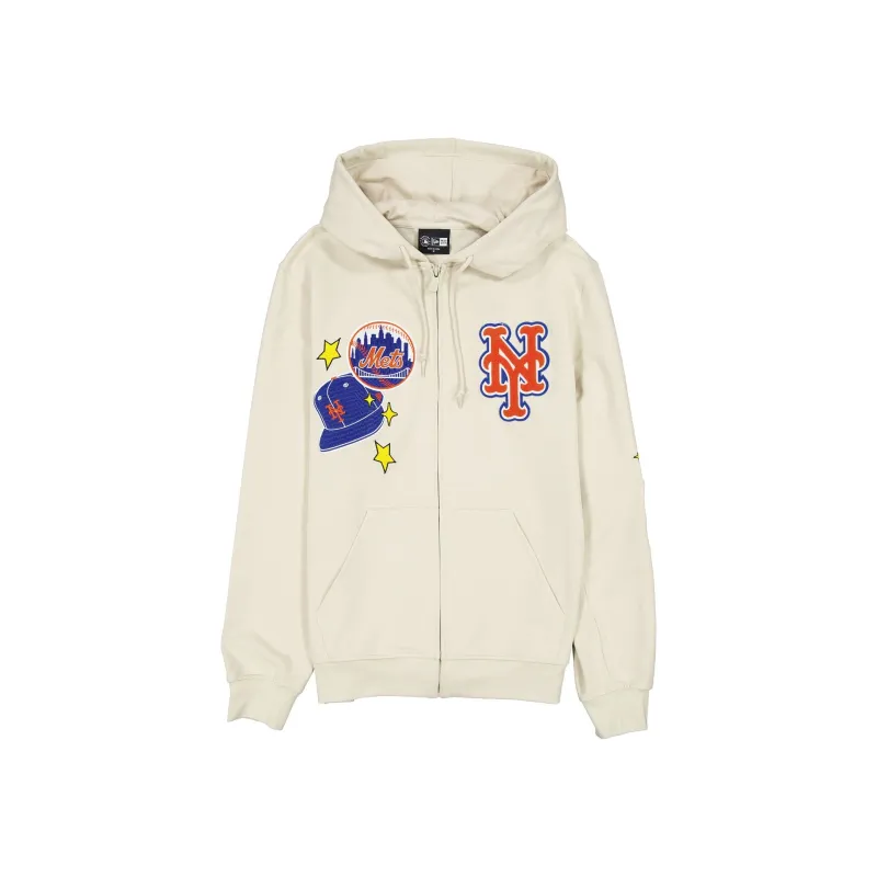 New York Mets Stone Logo Select Full-Zip Hoodie sold by New Era