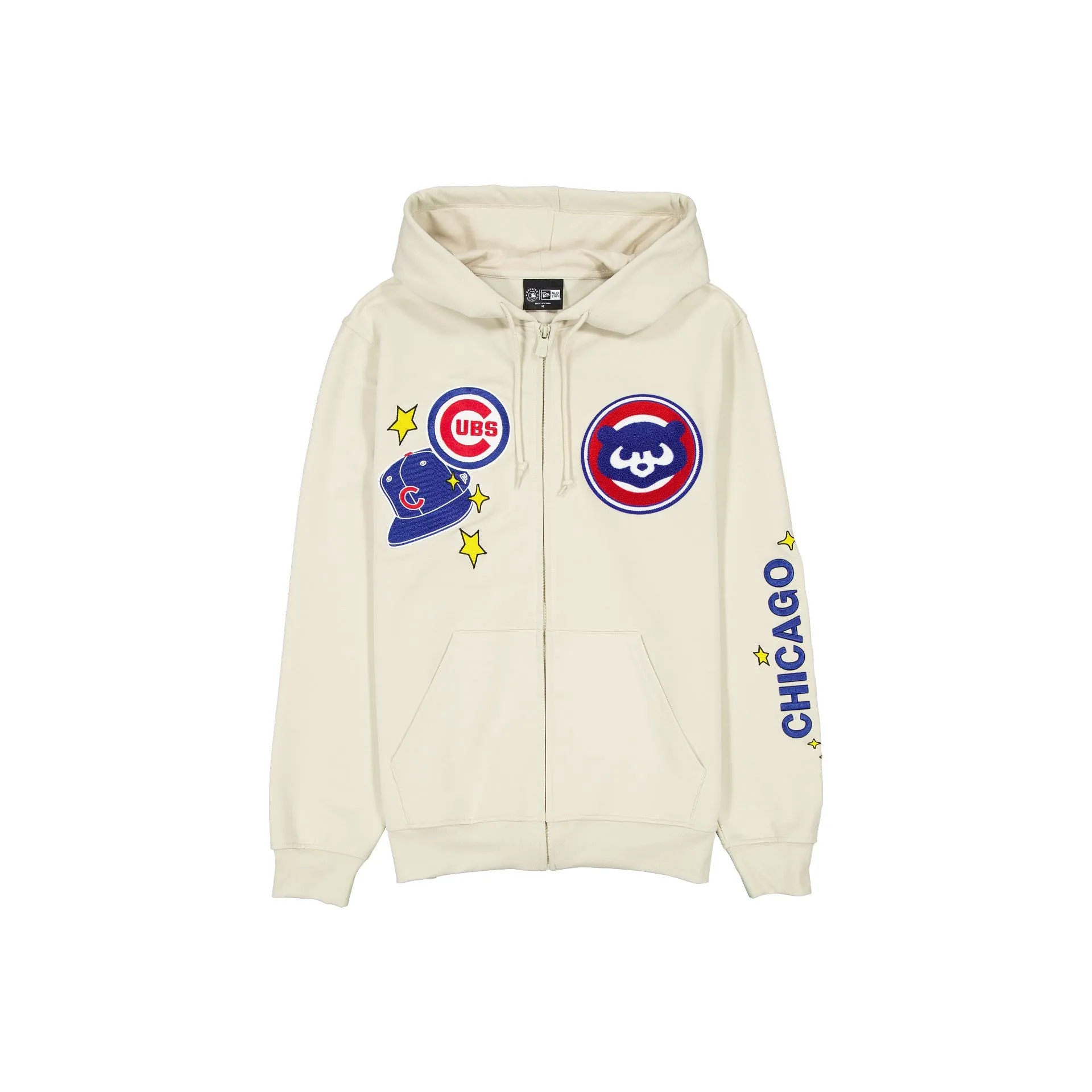Chicago Cubs Stone Logo Select Full-Zip Hoodie sold by New Era