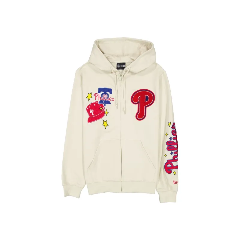Philadelphia Phillies Stone Logo Select Full-Zip Hoodie sold by New Era