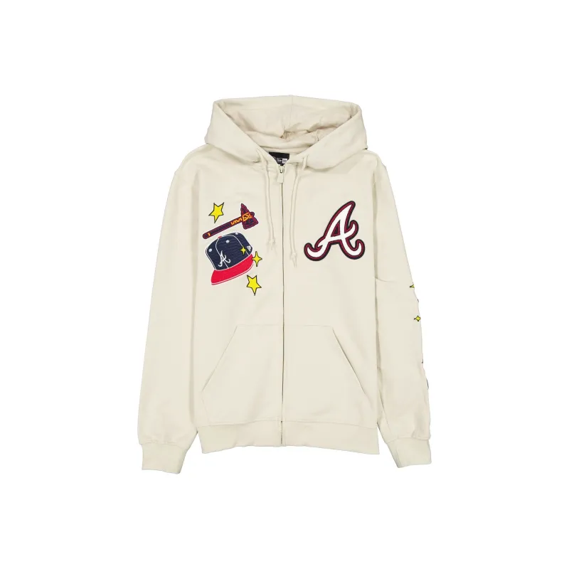 Atlanta Braves Stone Logo Select Full-Zip Hoodie sold by New Era