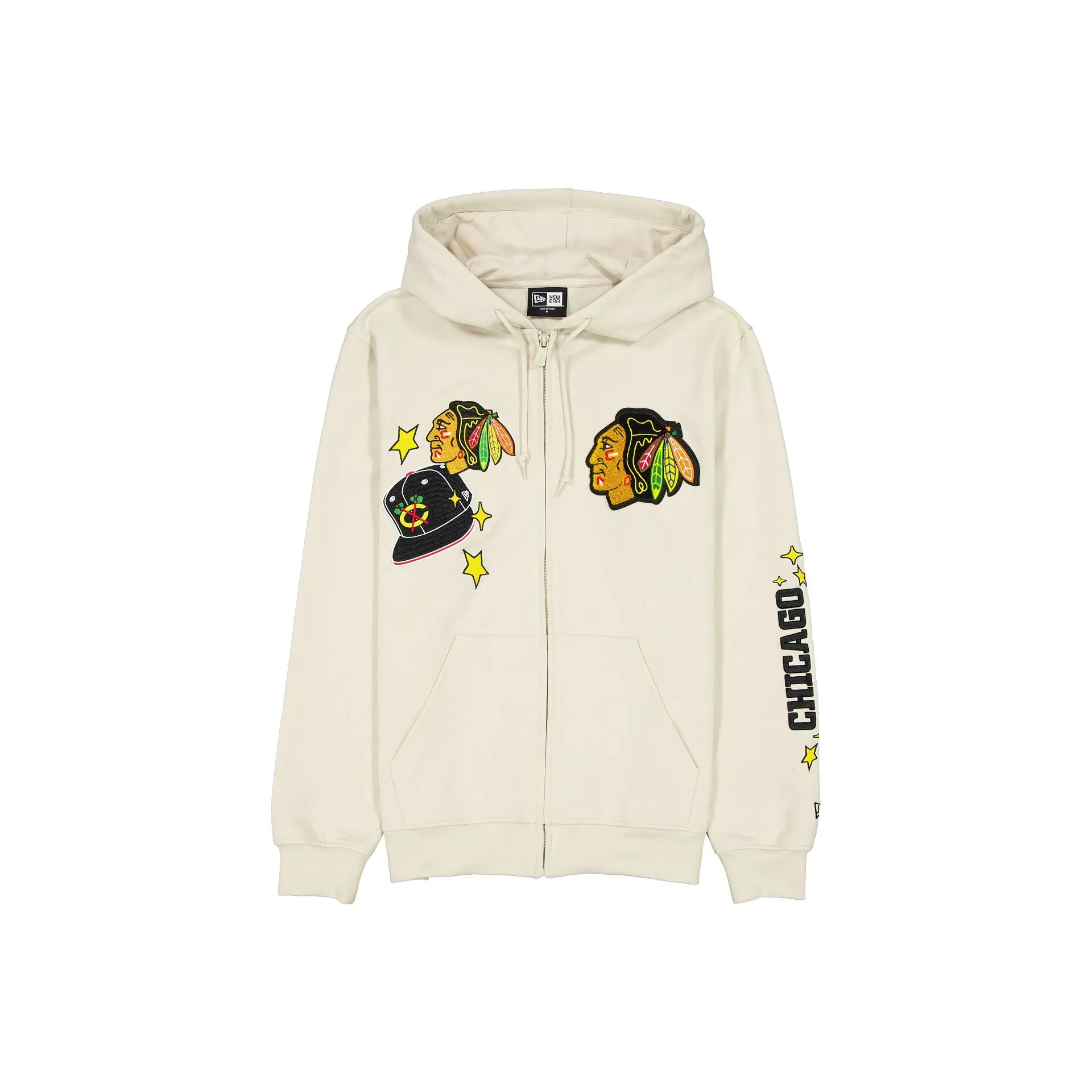 Chicago Blackhawks Stone Logo Select Full-Zip Hoodie sold by New Era