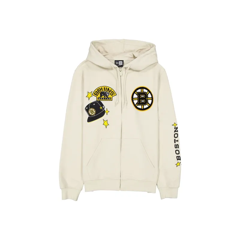 Boston Bruins Stone Logo Select Full-Zip Hoodie sold by New Era