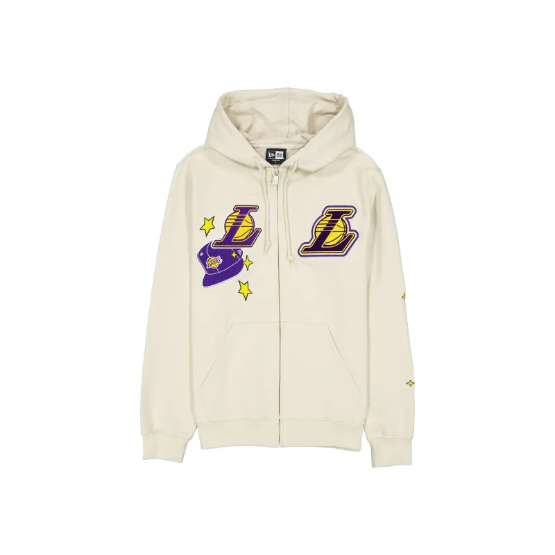 Los Angeles Lakers Stone Logo Select Full-Zip Hoodie sold by New Era