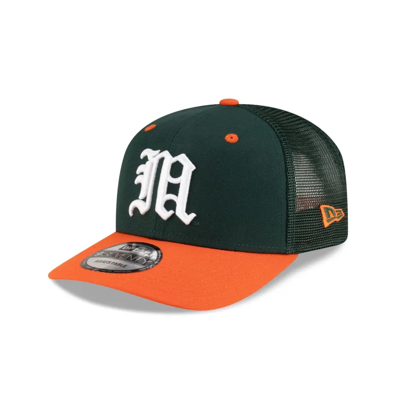 New Era x adidas Miami Hurricanes Green 9SEVENTY Trucker Hat sold by New Era