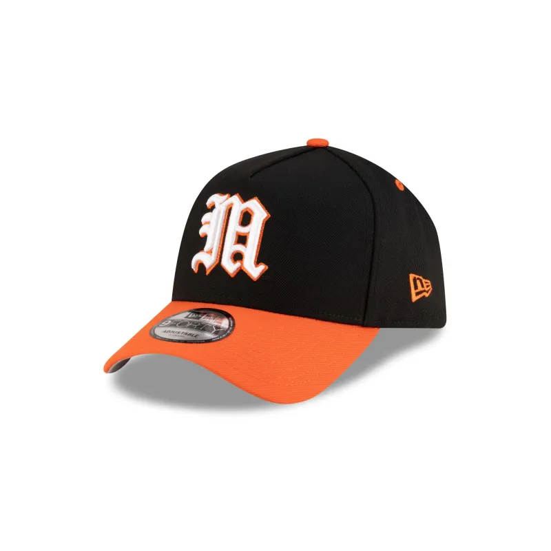 New Era x adidas Miami Hurricanes Black 9FORTY A-Frame Snapback Hat sold by New Era